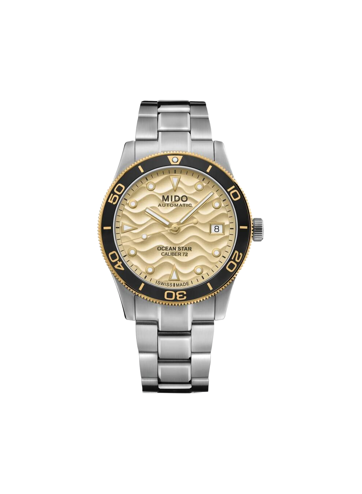 Montre analogique Ocean Star 39 en acier inoxydable MIDO Doré