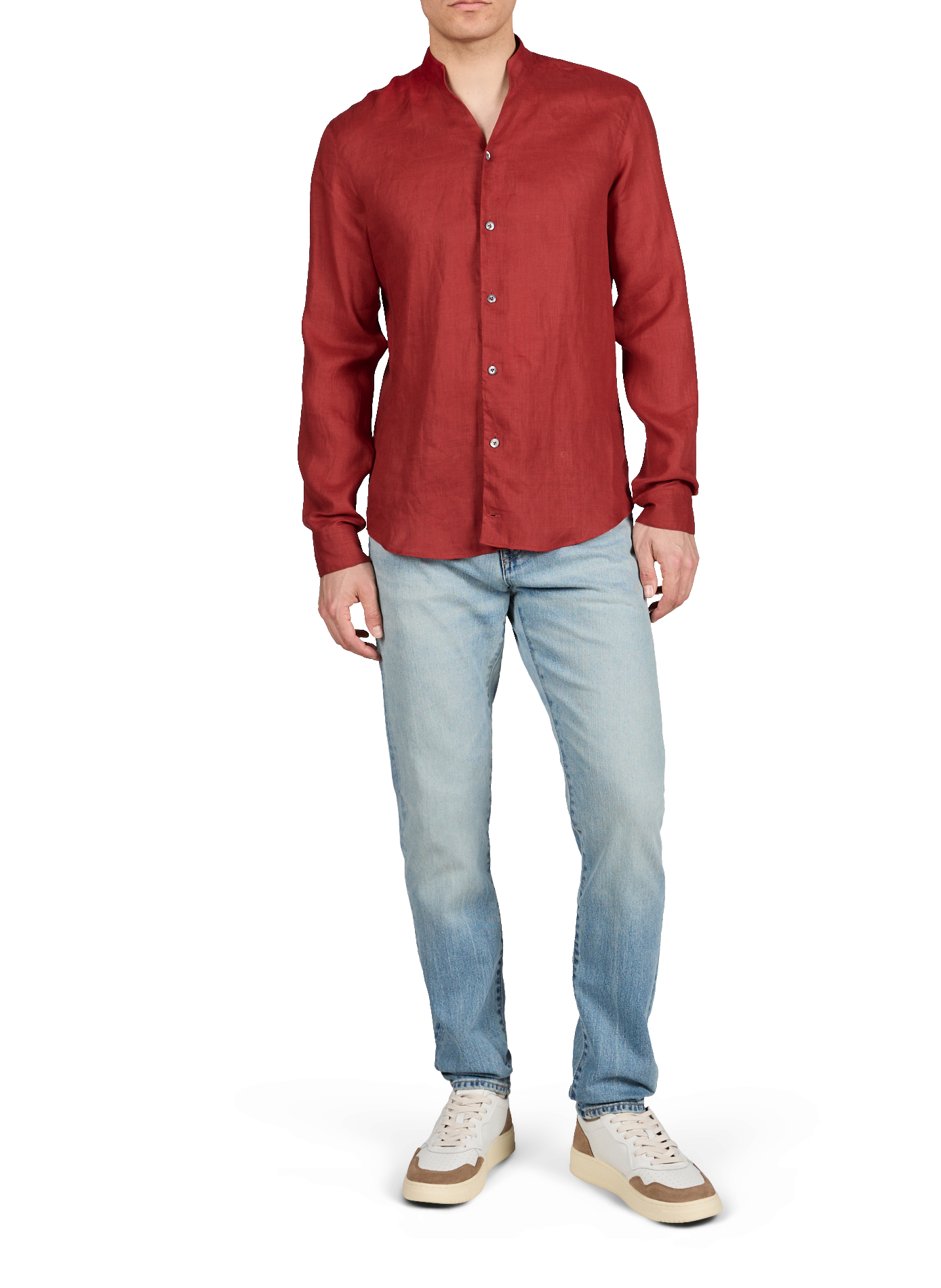 Chemise droite en lin VAN LAACK Rouge
