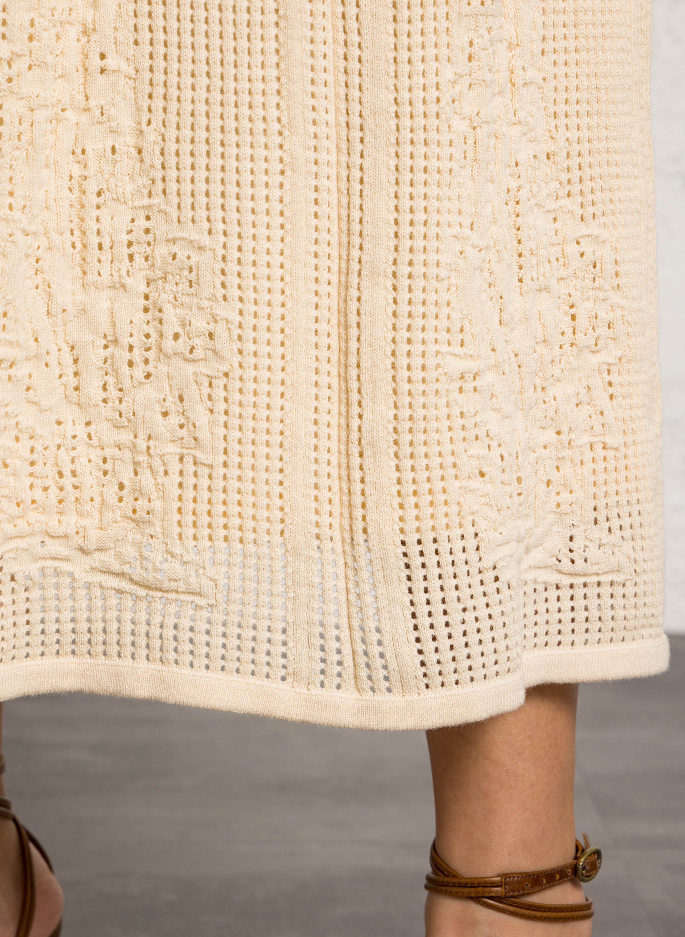 Jupe midi en coton oslo MAISON 123 Beige