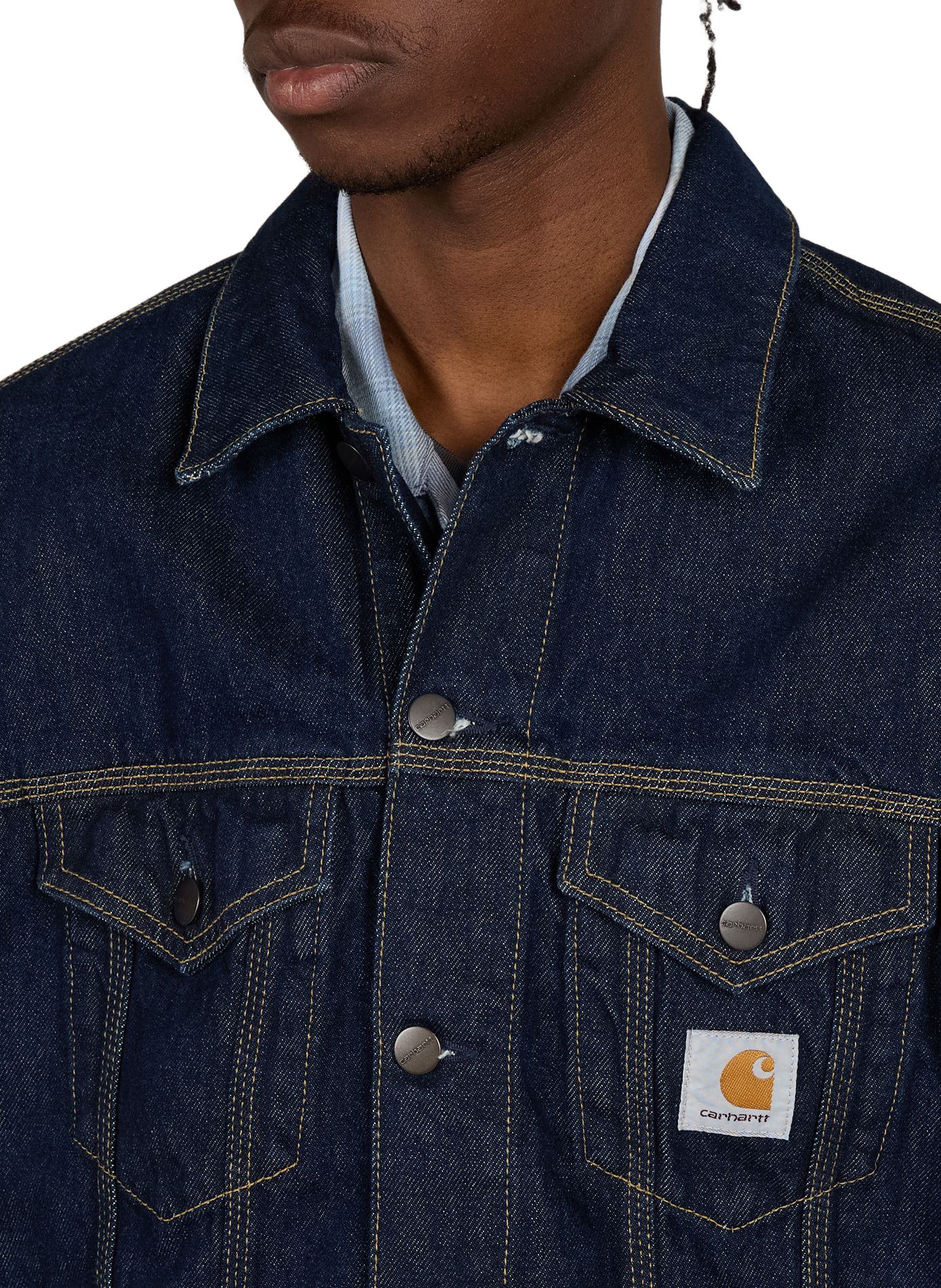 Helston Denimjacke aus Baumwolle CARHARTT WIP Blau