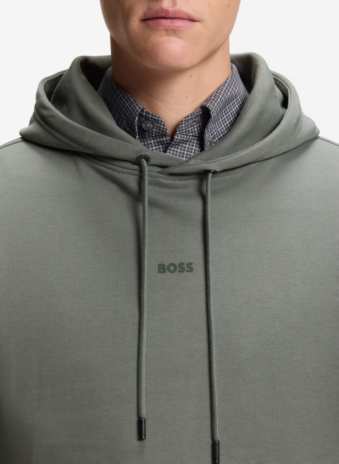 Sweat en coton BOSS Argent