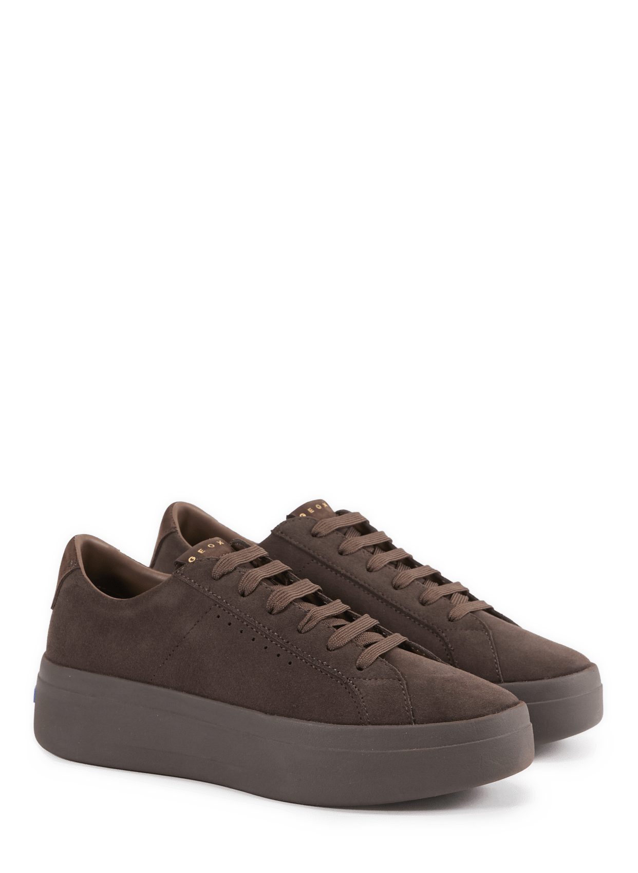 Low-top leather sneakers GEOX Brown