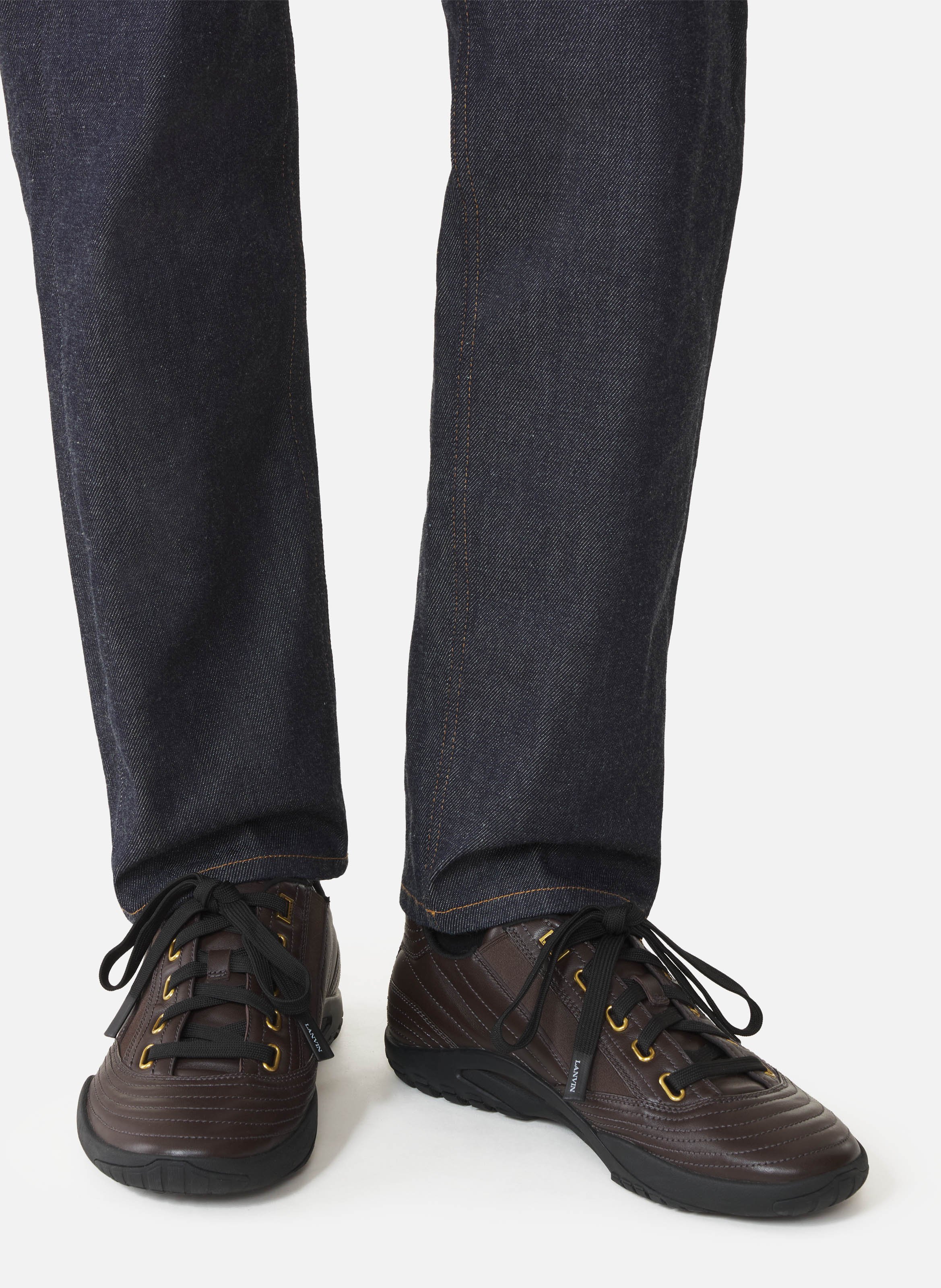 Sneakers lnv2 en cuir LANVIN Marron