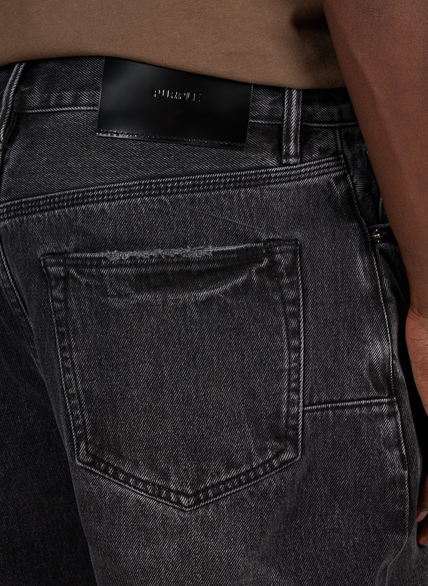 Weite Baumwolljeans PURPLE BRAND Schwarz
