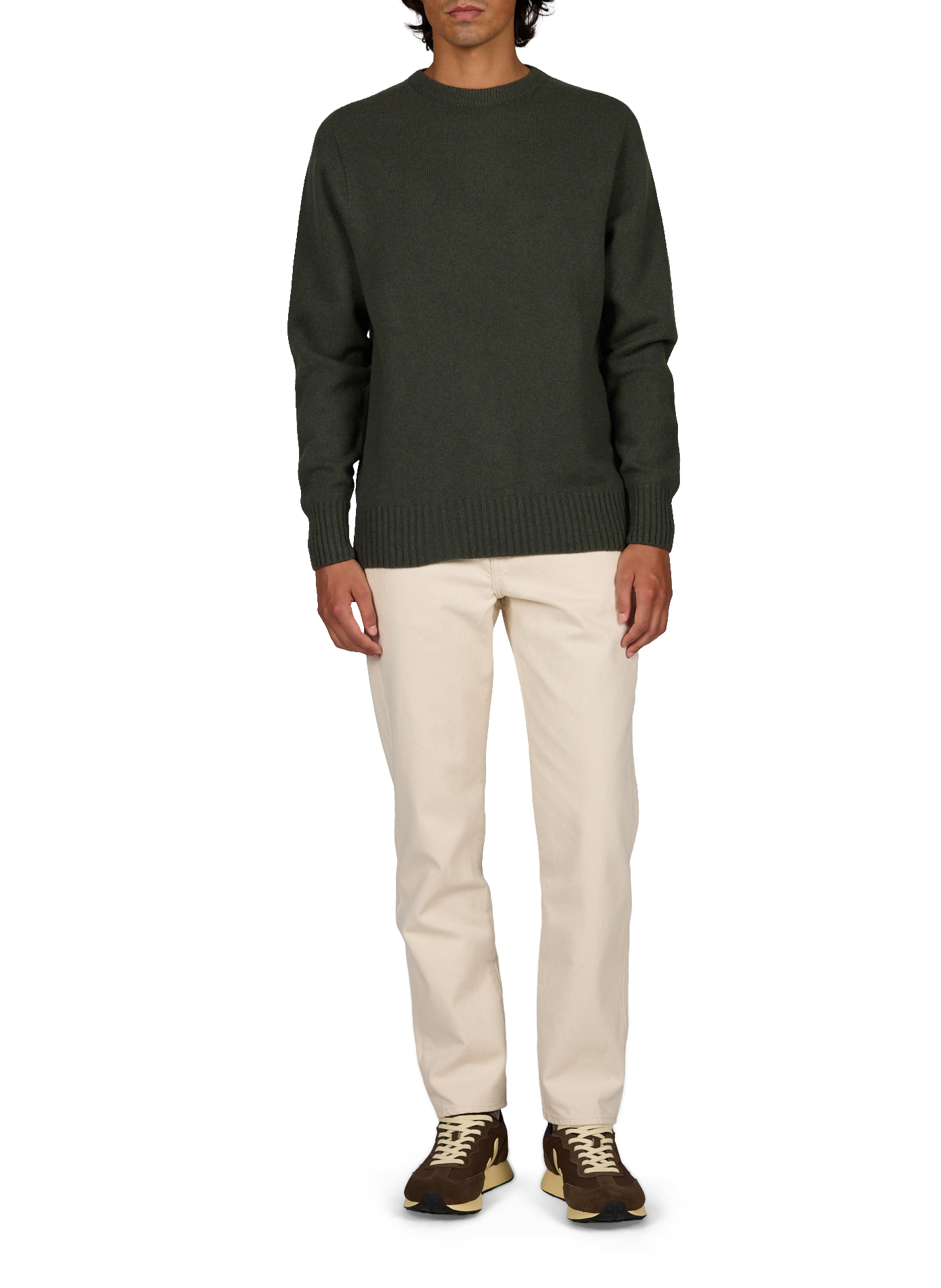 Gerade geschnittene blaue Jeans aus Baumwolle FAGUO Beige