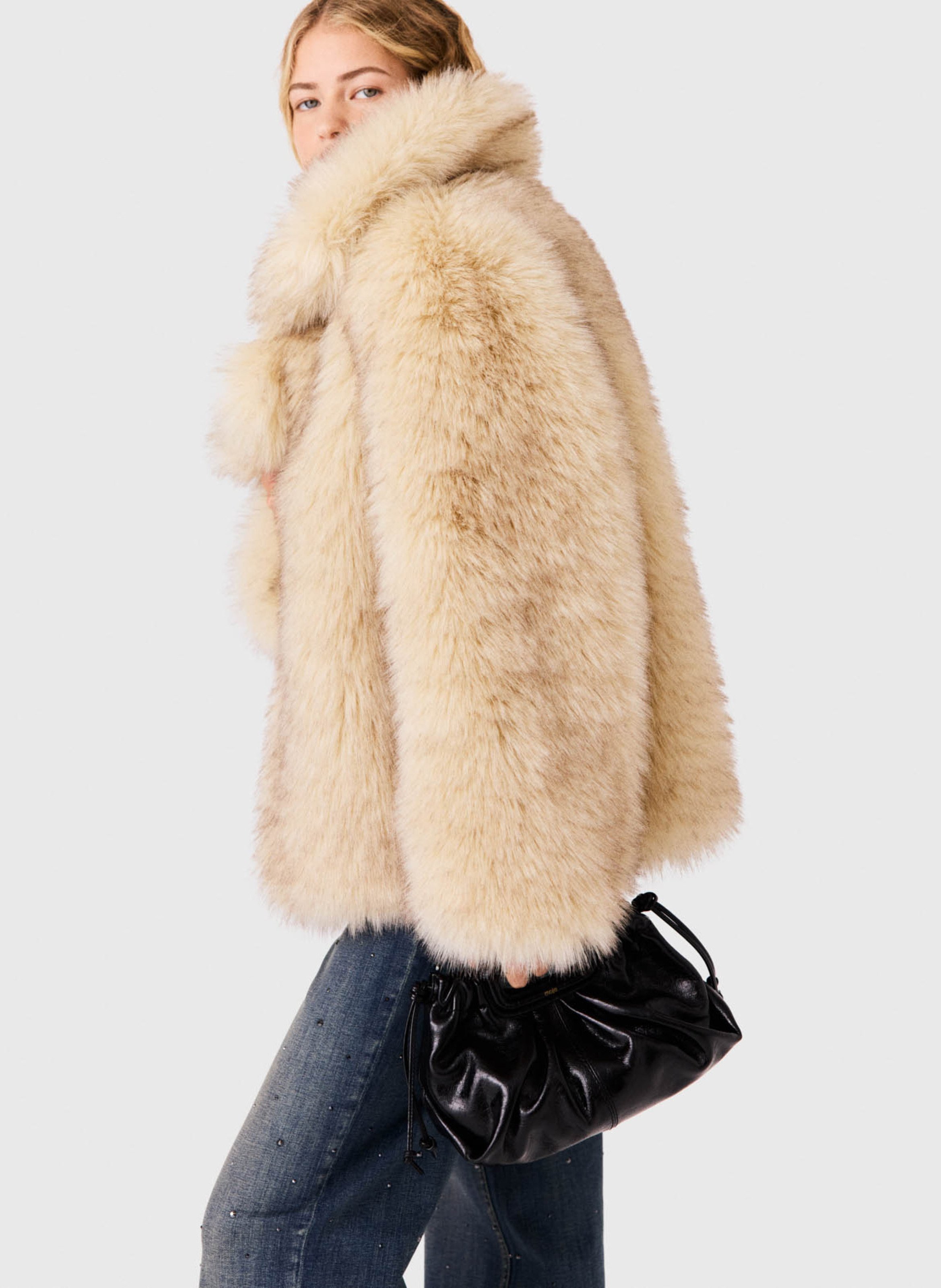 Manteau court oversize MAJE Beige