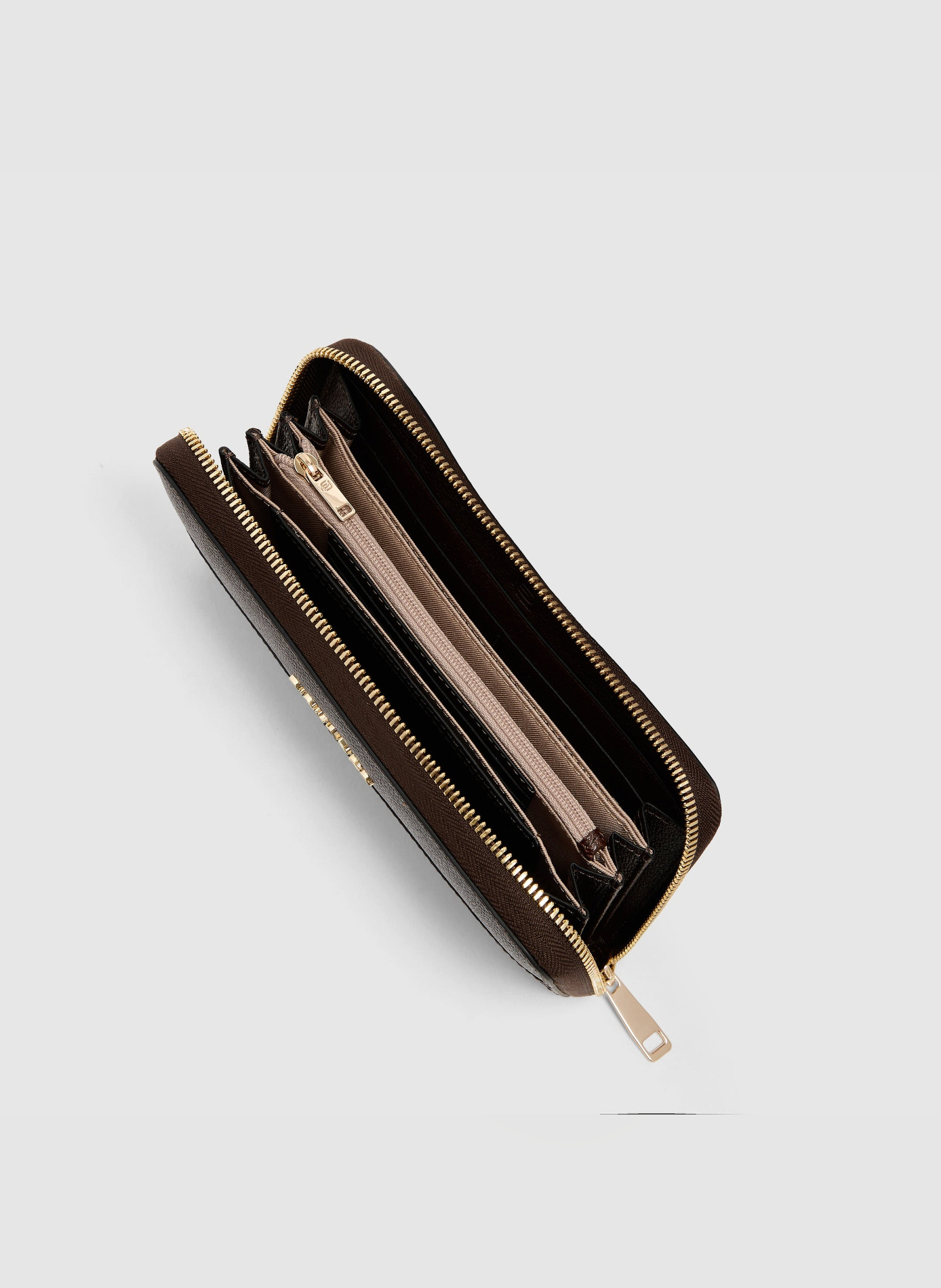 Grand portefeuille femme zippé avec 4 soufflets PIQUADRO Marron