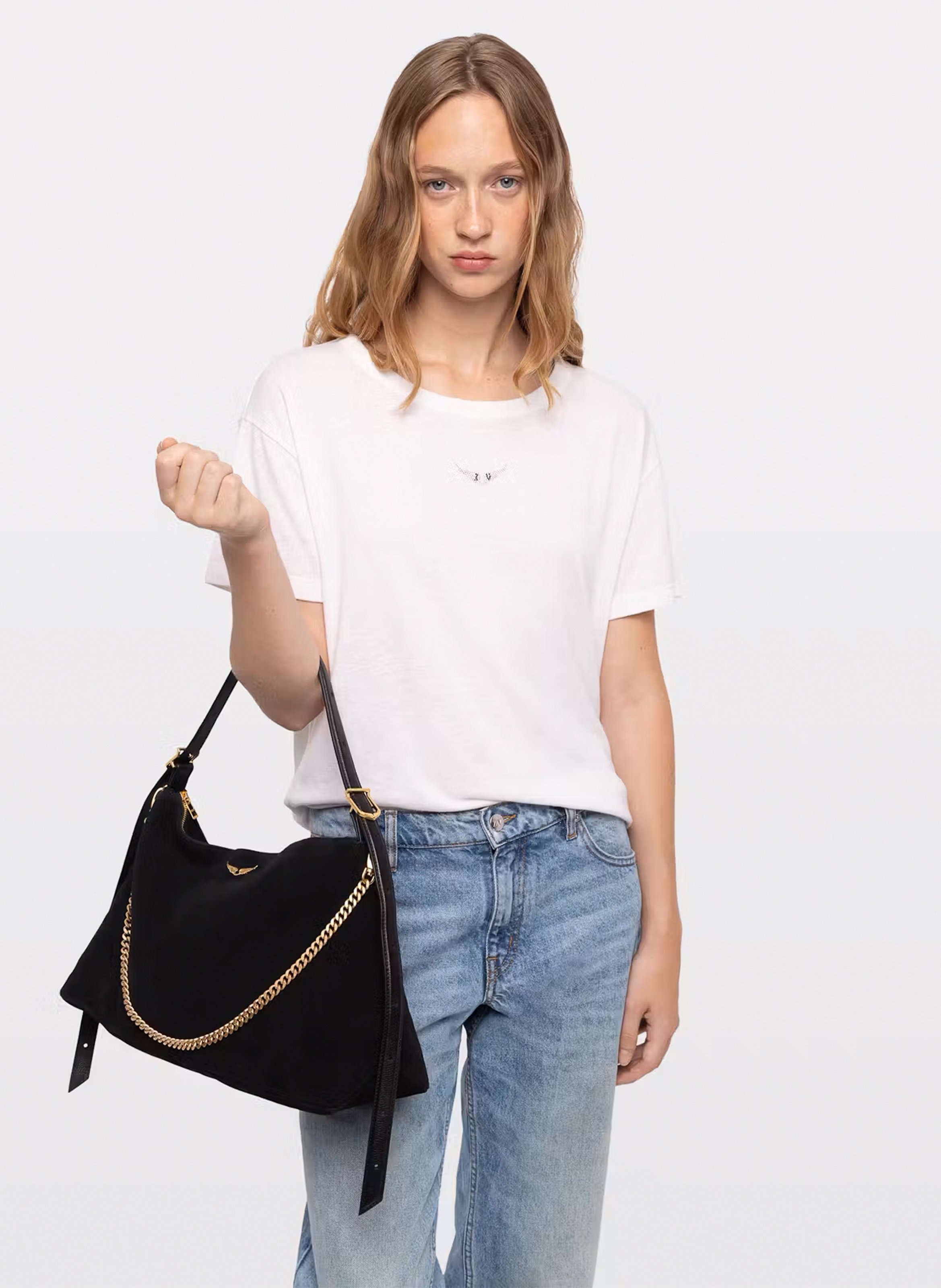 Leren handtas Jim ZADIG&VOLTAIRE Zwart