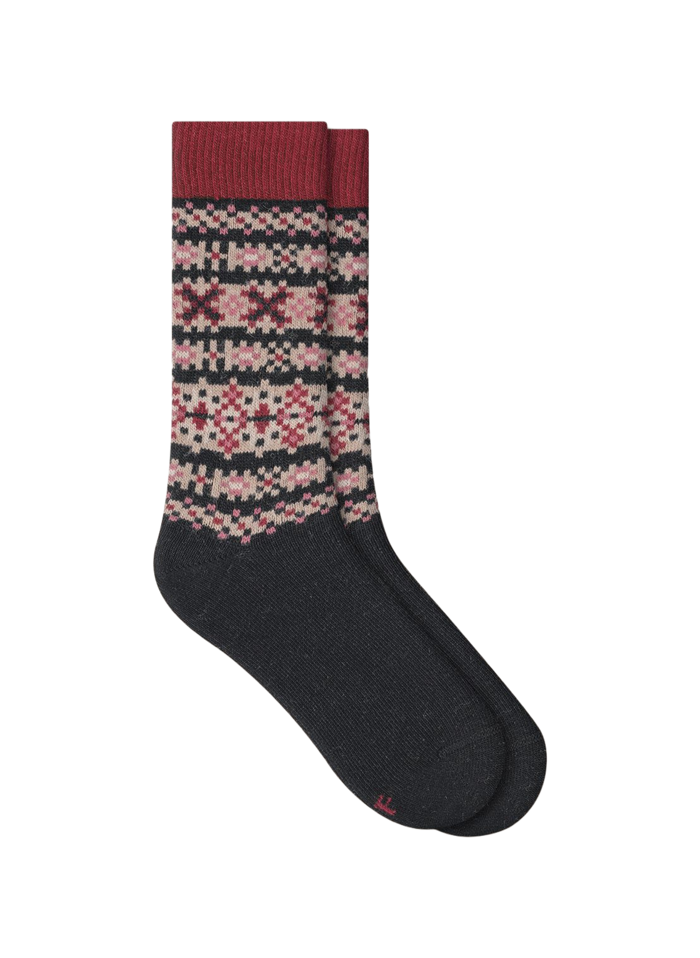 Jacquard-pattern socks BLEUFORÊT Black