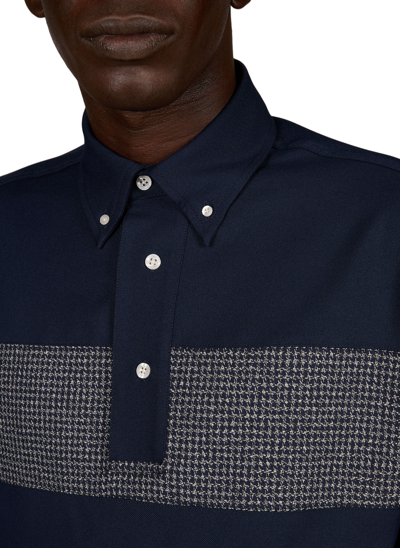 Straight-cut printed polo shirt DROLE DE MONSIEUR Blue