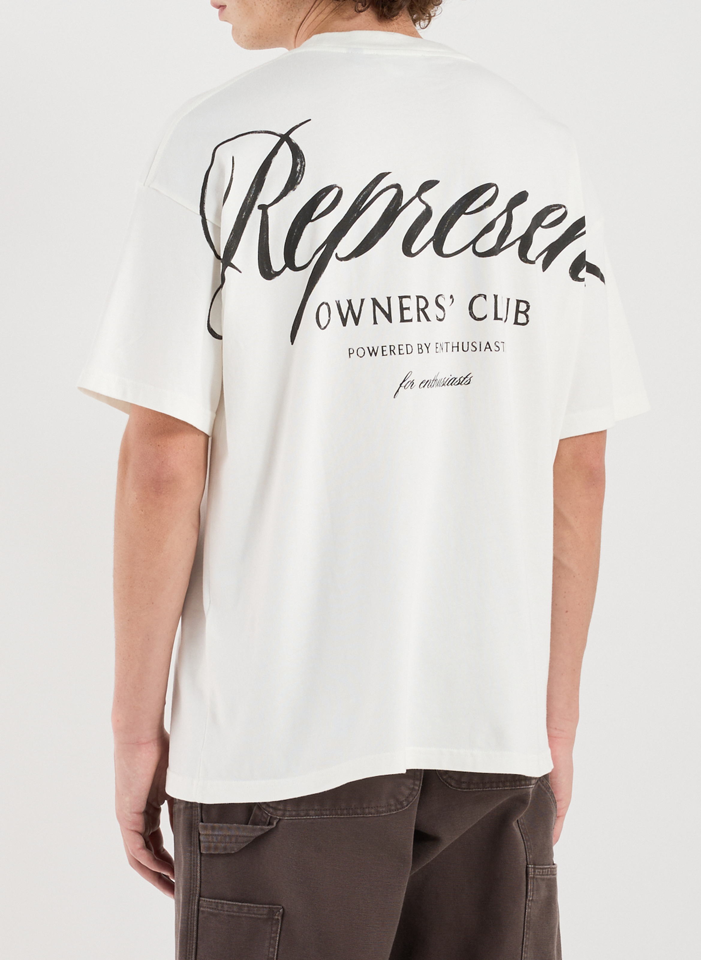 Weites Baumwoll-T-Shirt REPRESENT Weiss