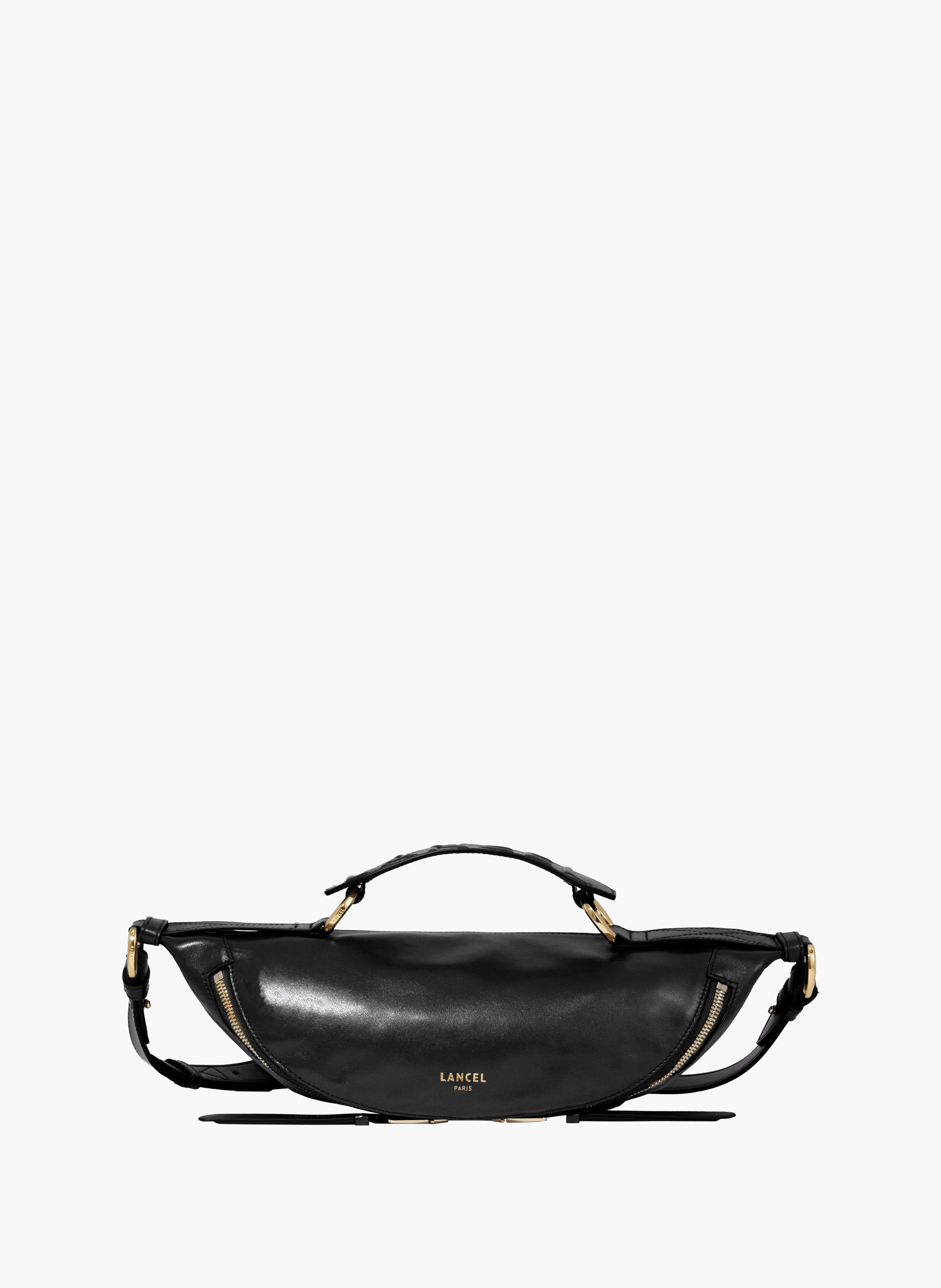 Sac porté croisé s origami de lancel en cuir LANCEL Noir