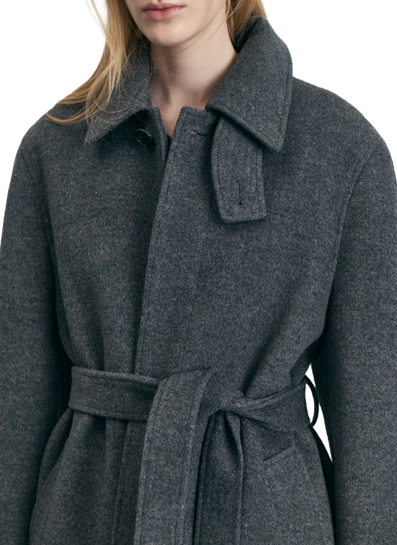 Manteau long en laine et cachemire DUNST Grey