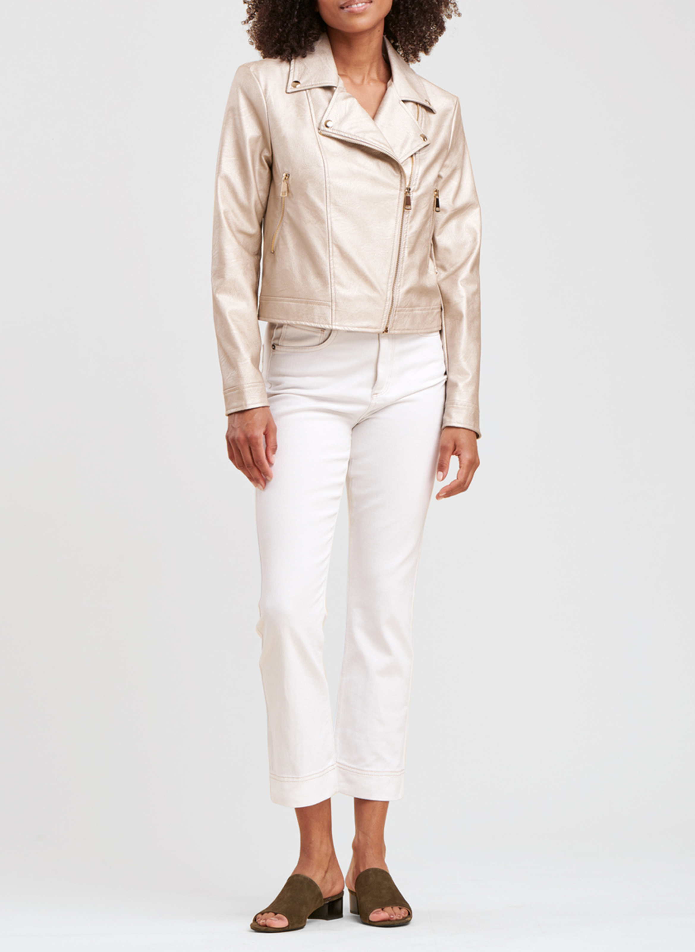 Metallic blouson met reverskraag LA FEE MARABOUTEE Goud