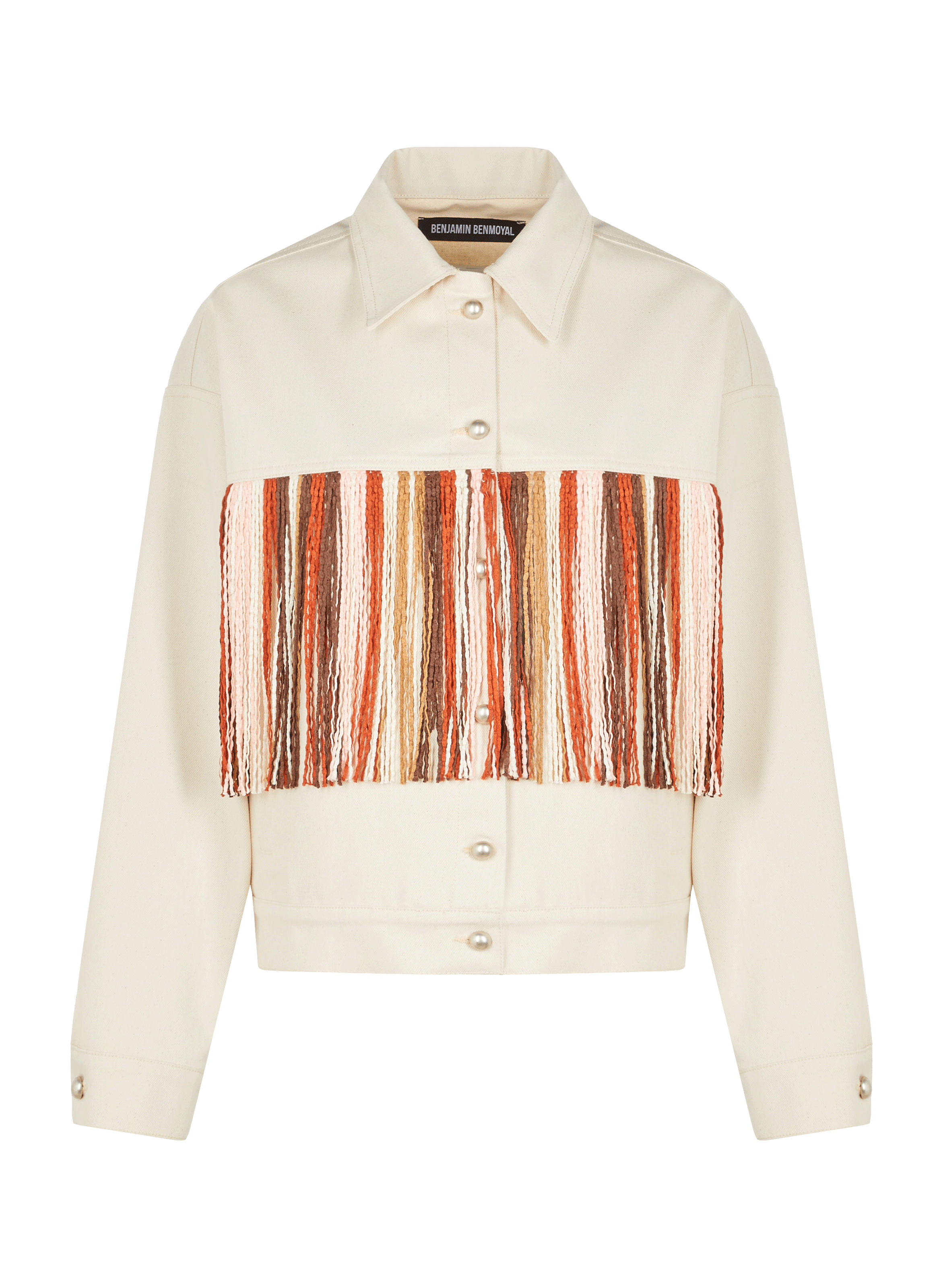 Veste en jean à franges