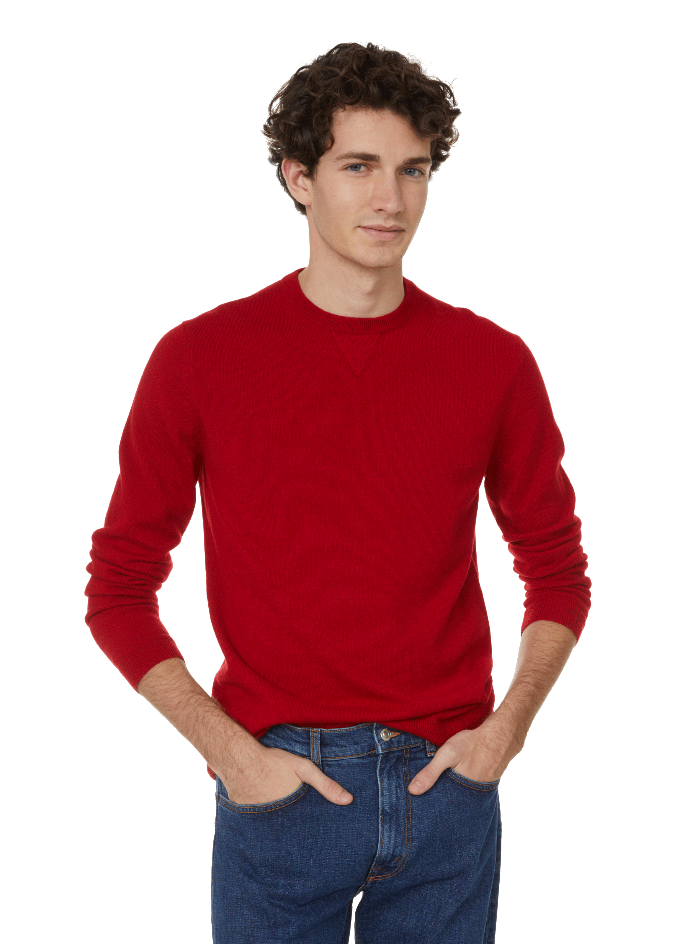 AU PRINTEMPS PARIS Pull en cachemire Rouge