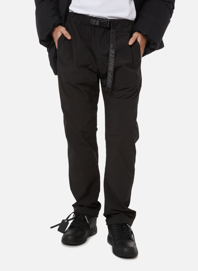 Polyamide-blend straight trousers OFF-WHITE