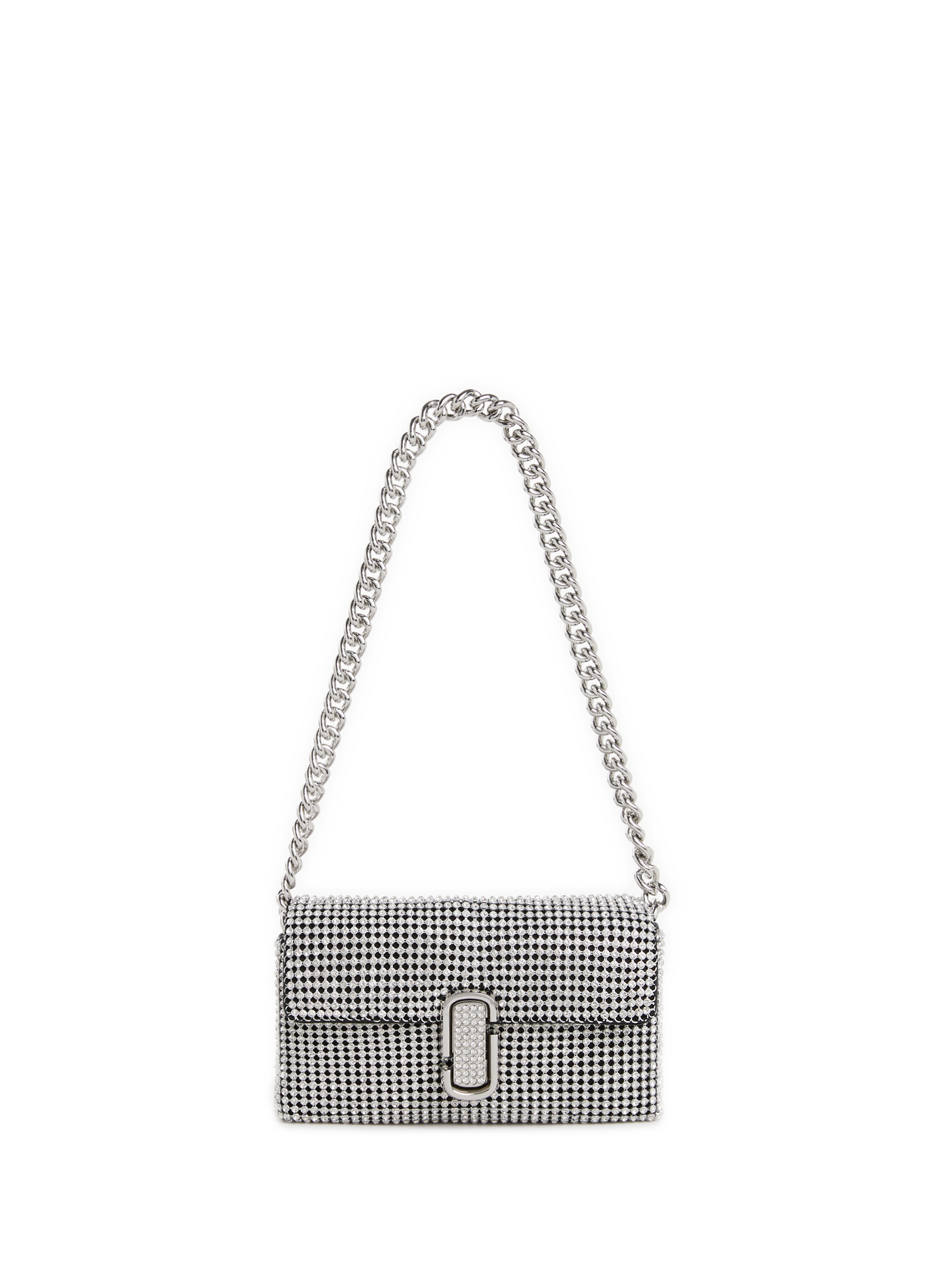 MARC JACOBS J Marc rhinestone mini bag Silver