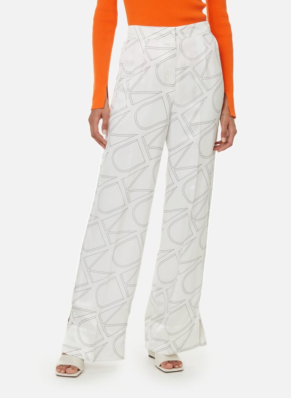 Monogram trousers White by CALVIN KLEIN CALVIN KLEIN Monogram trousers White