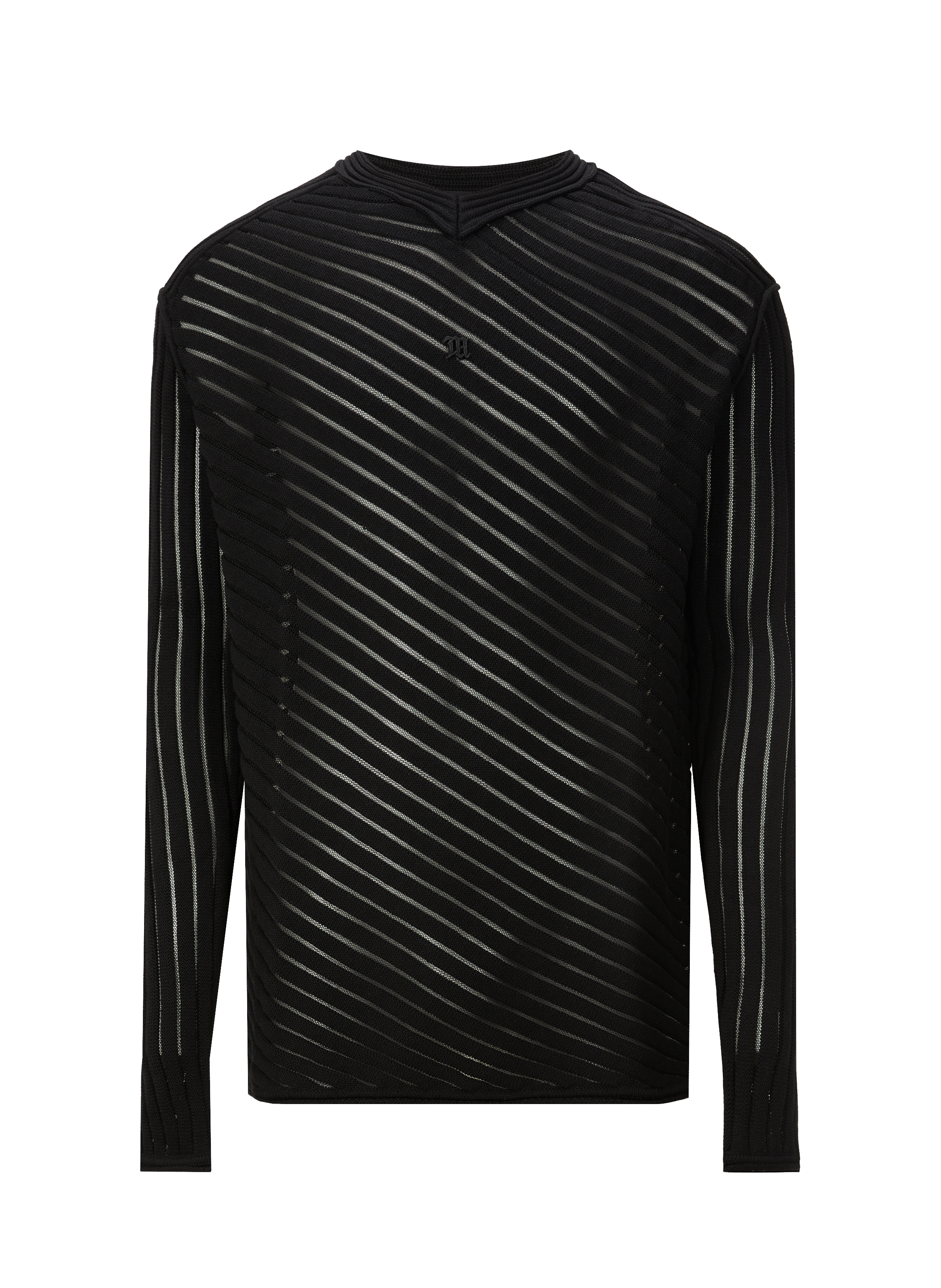 Transparent and openwork sweater MISBHV Black