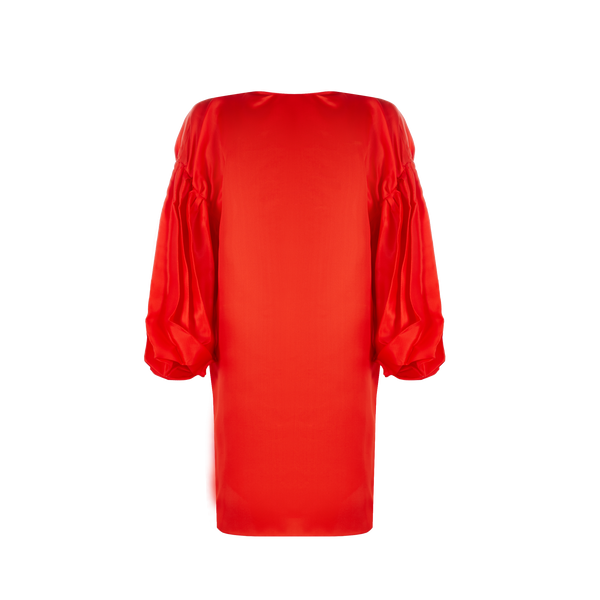 Shop Khaite Long-sleeved Dress In Red