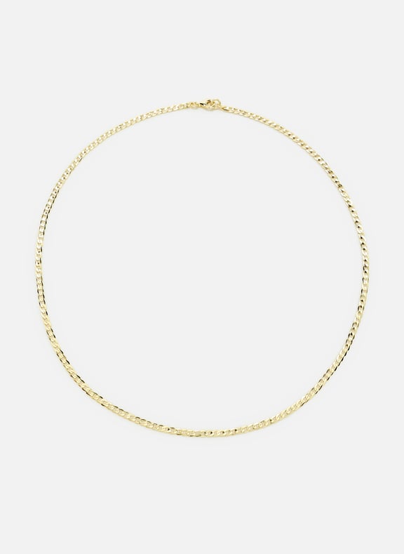 Collier chaîne Flat Cuban en plaqué or Doré by SERGE DENIMES SERGE DENIMES Collier chaîne Flat Cuban en plaqué or Doré