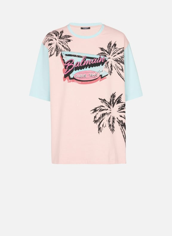 T-shirt ample imprimé miami balmain Multicolore by BALMAIN BALMAIN T-shirt ample imprimé miami balmain Multicolore