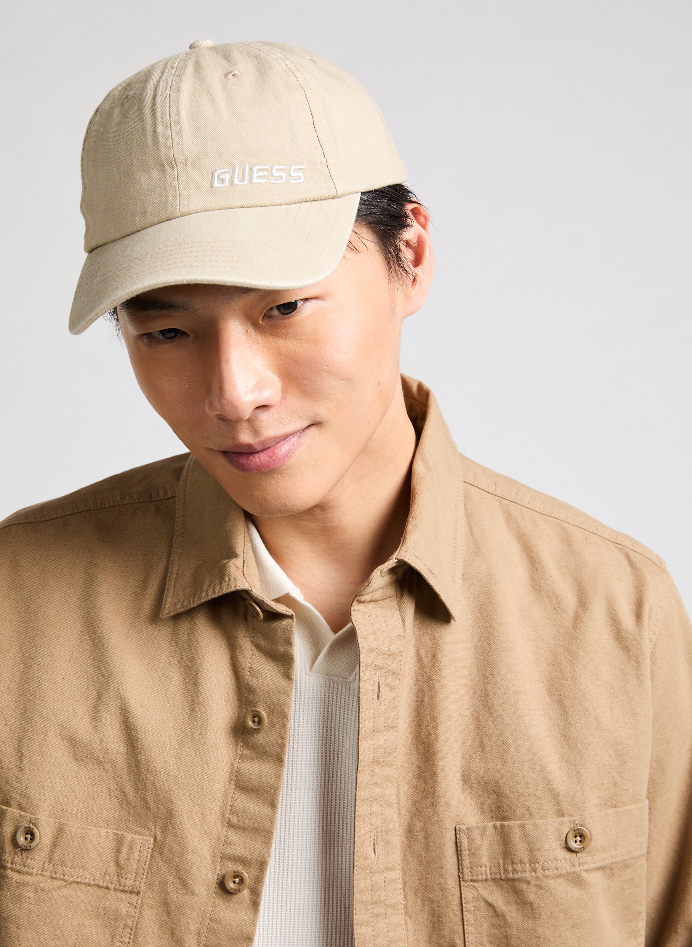 Chemise en coton et lin AIGLE Beige