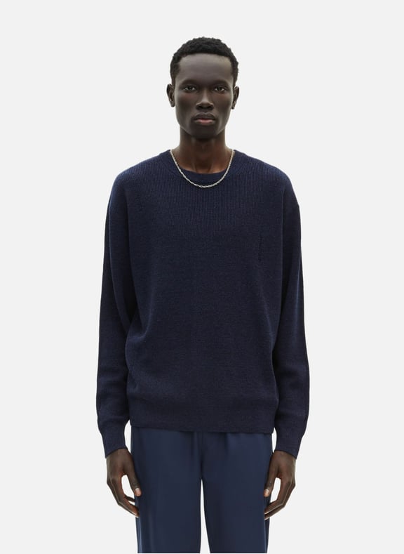 Pull en laine et lin Bleu by THE KOOPLES THE KOOPLES Pull en laine et lin Bleu