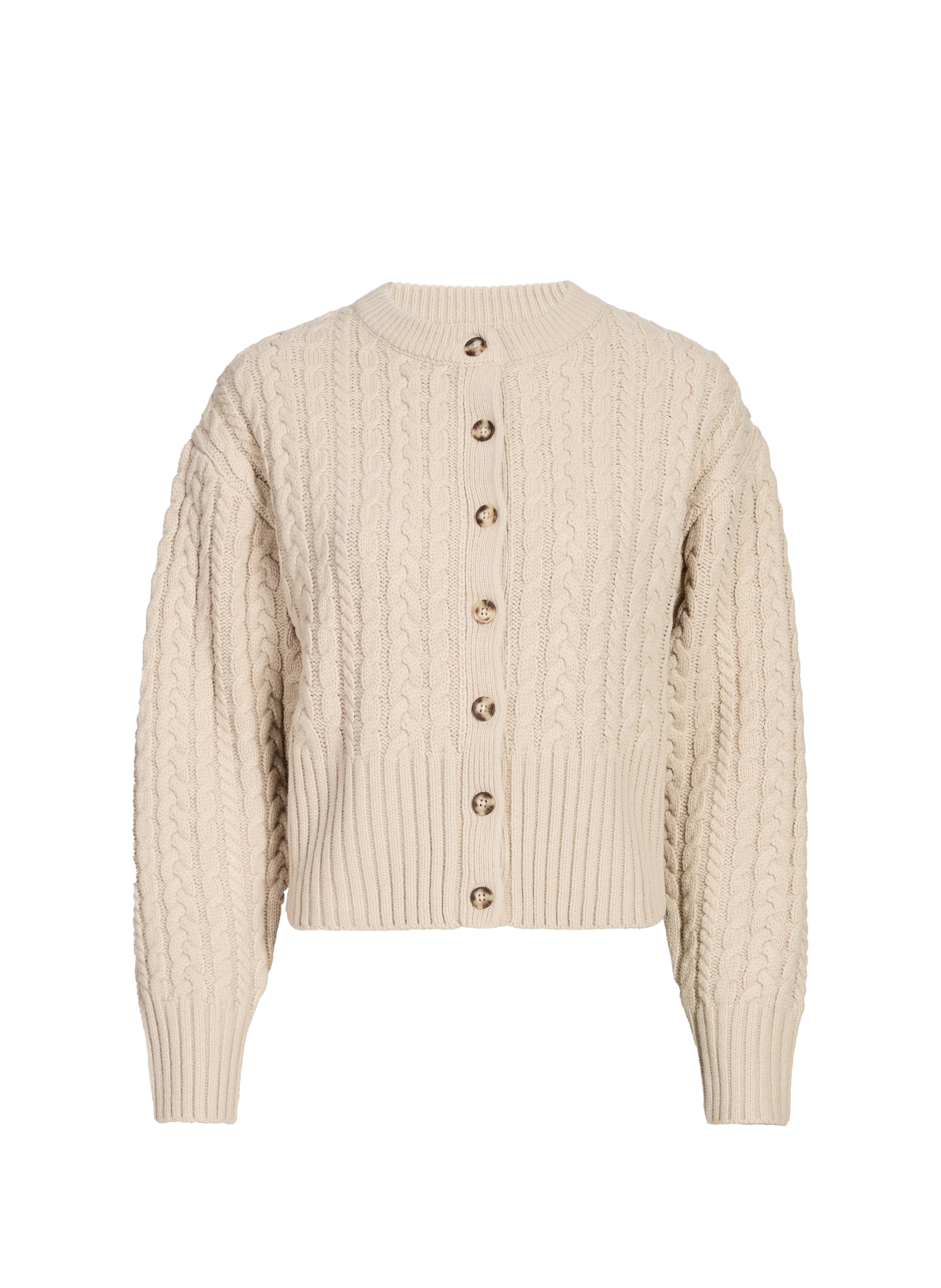 Gilet en maille torsadée TOPSHOP Blanc