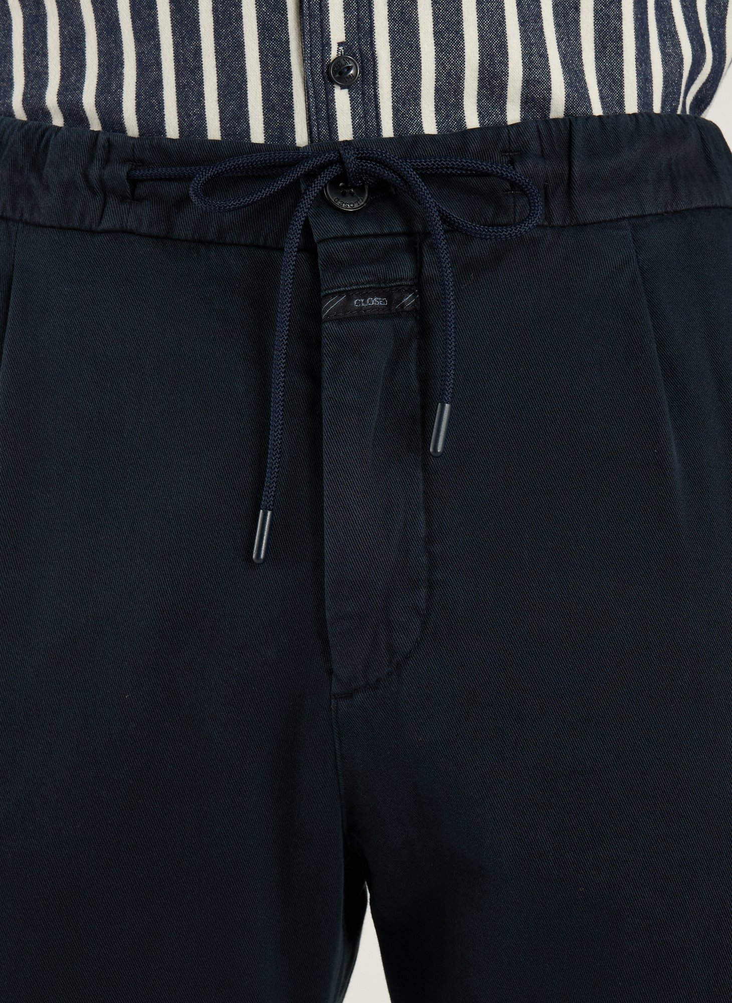 Pantalon droit en coton mélangé CLOSED Bleu