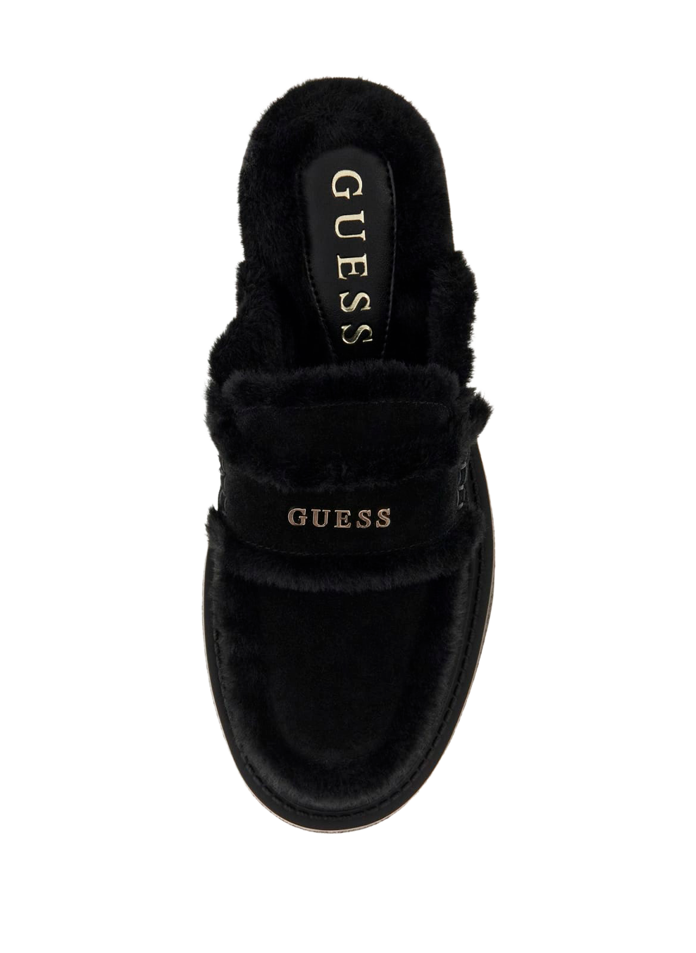 Yaneta mixed leather mules GUESS Black