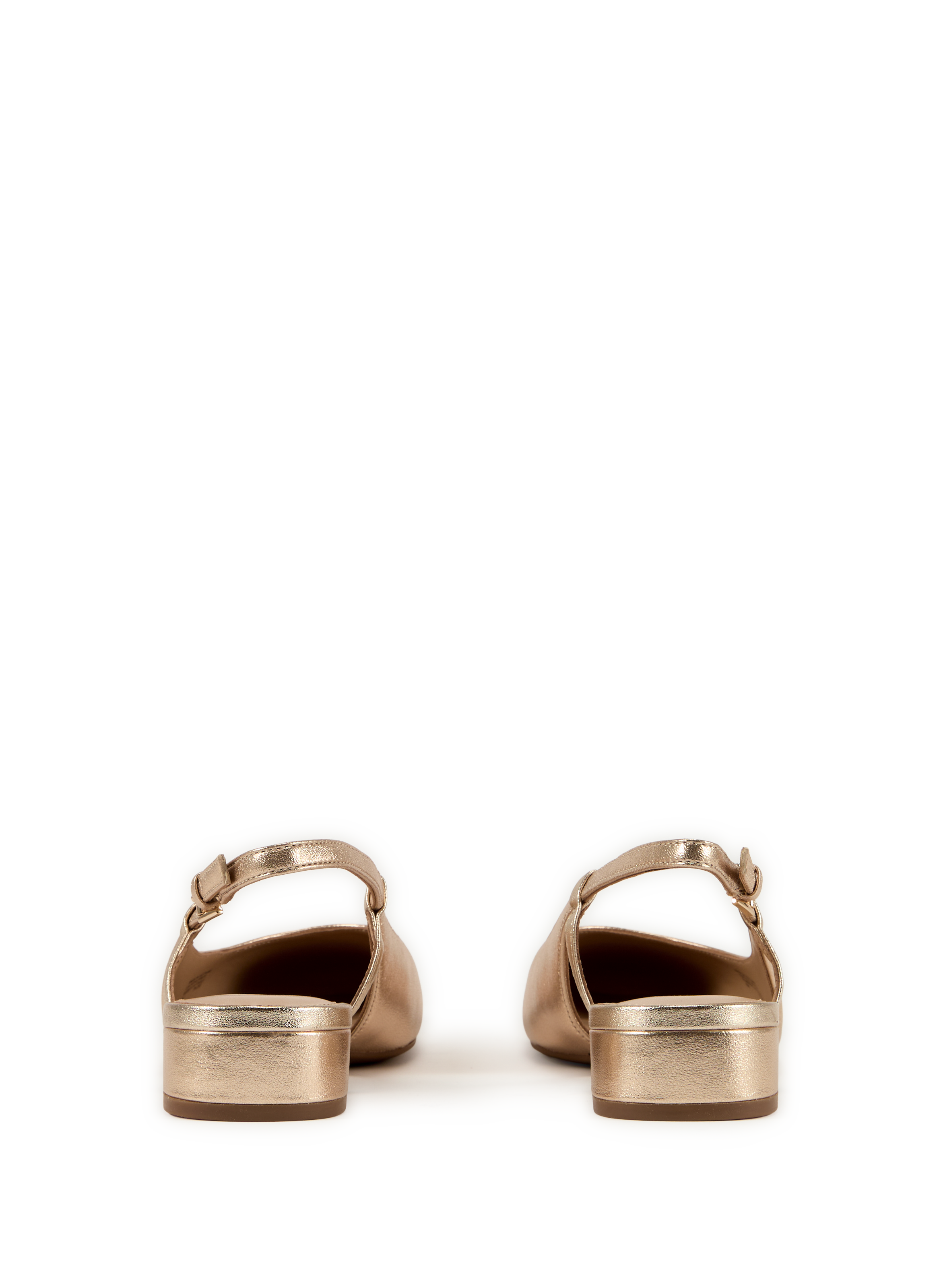 Sling-back brillantes en cuir MICHAEL KORS Doré