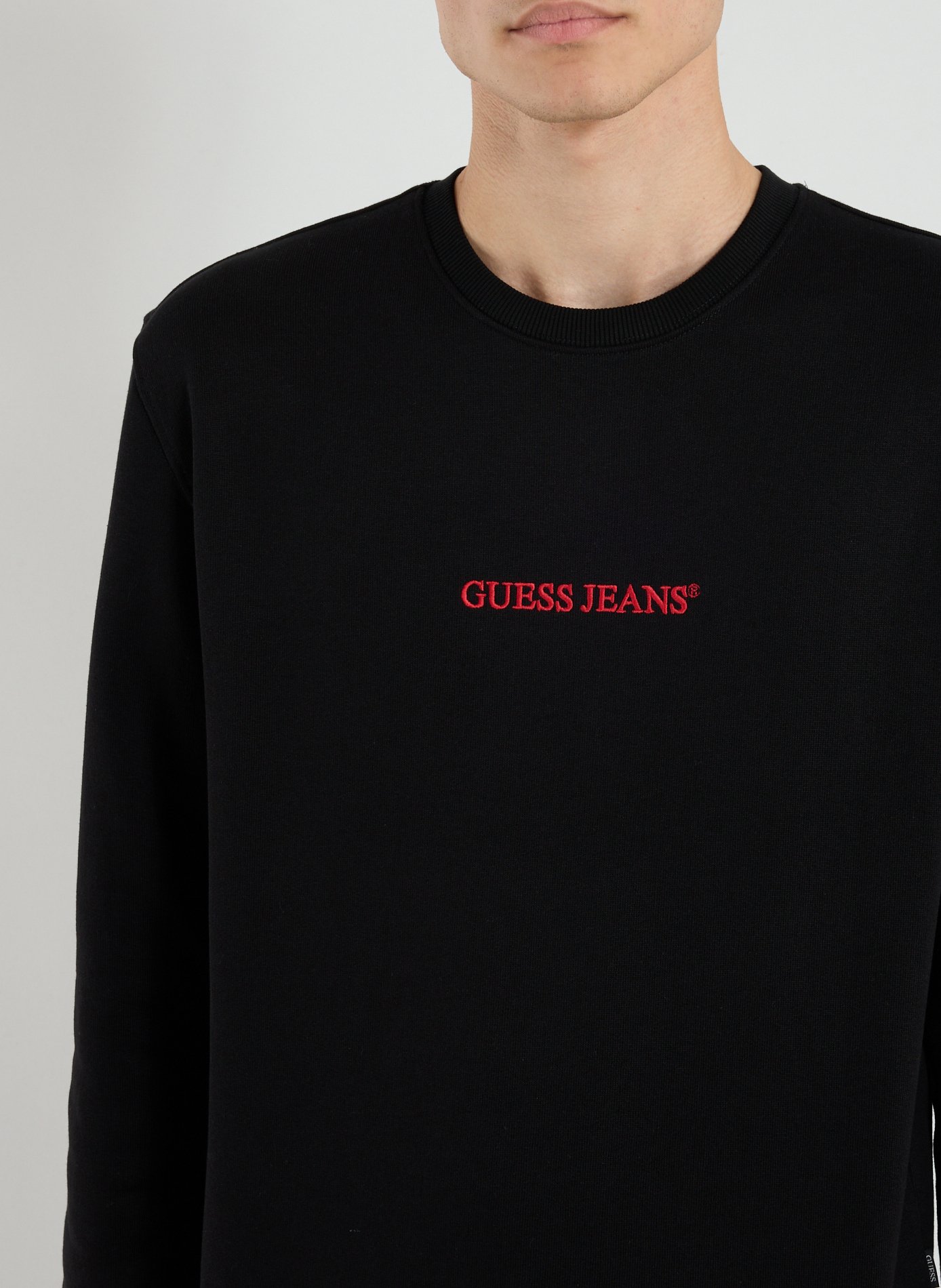 Cotton sweatshirt GUESS Black