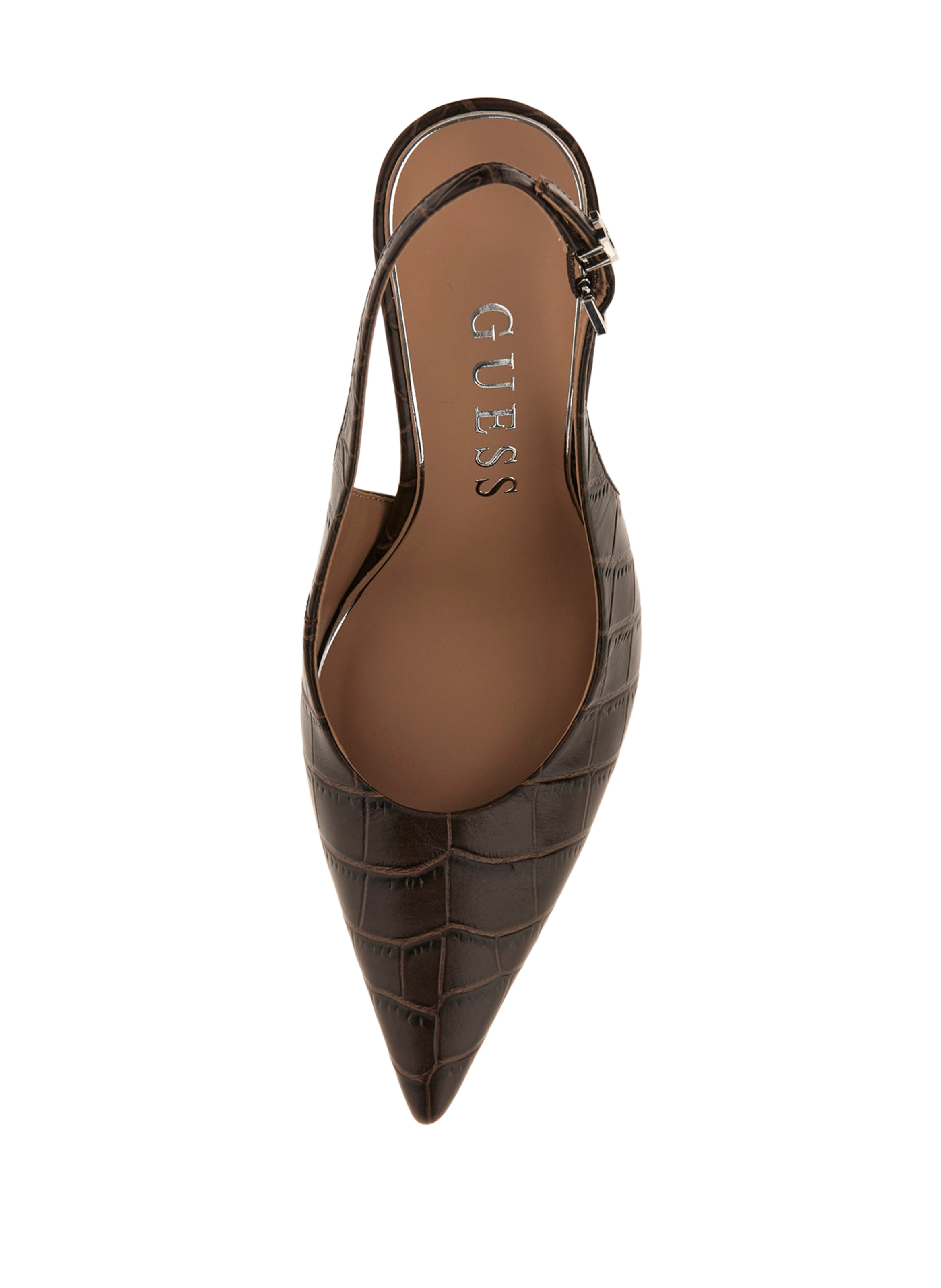 Sling-back en cuir  GUESS Marron