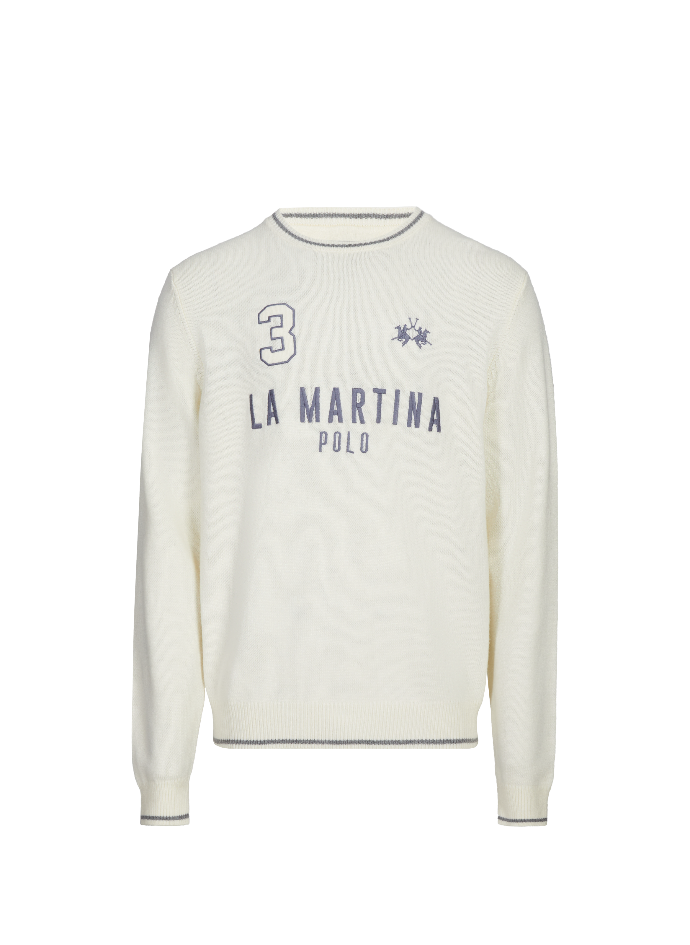 LA MARTINA Pull en liane mélangée  White