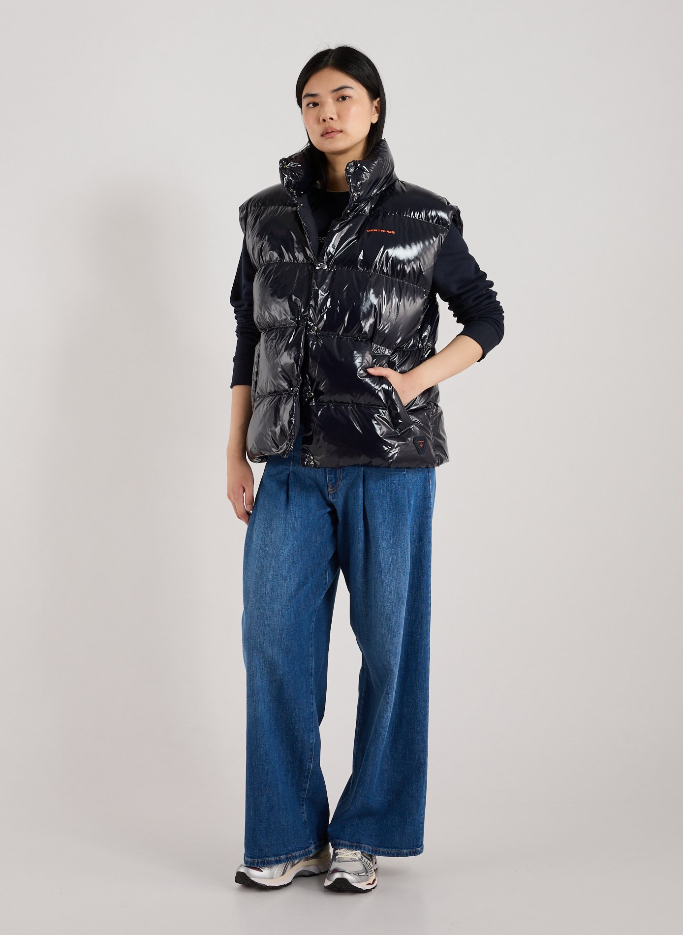 Doudoune matelassée sans manches à col montant GERTRUDE ET GASTON Bleu