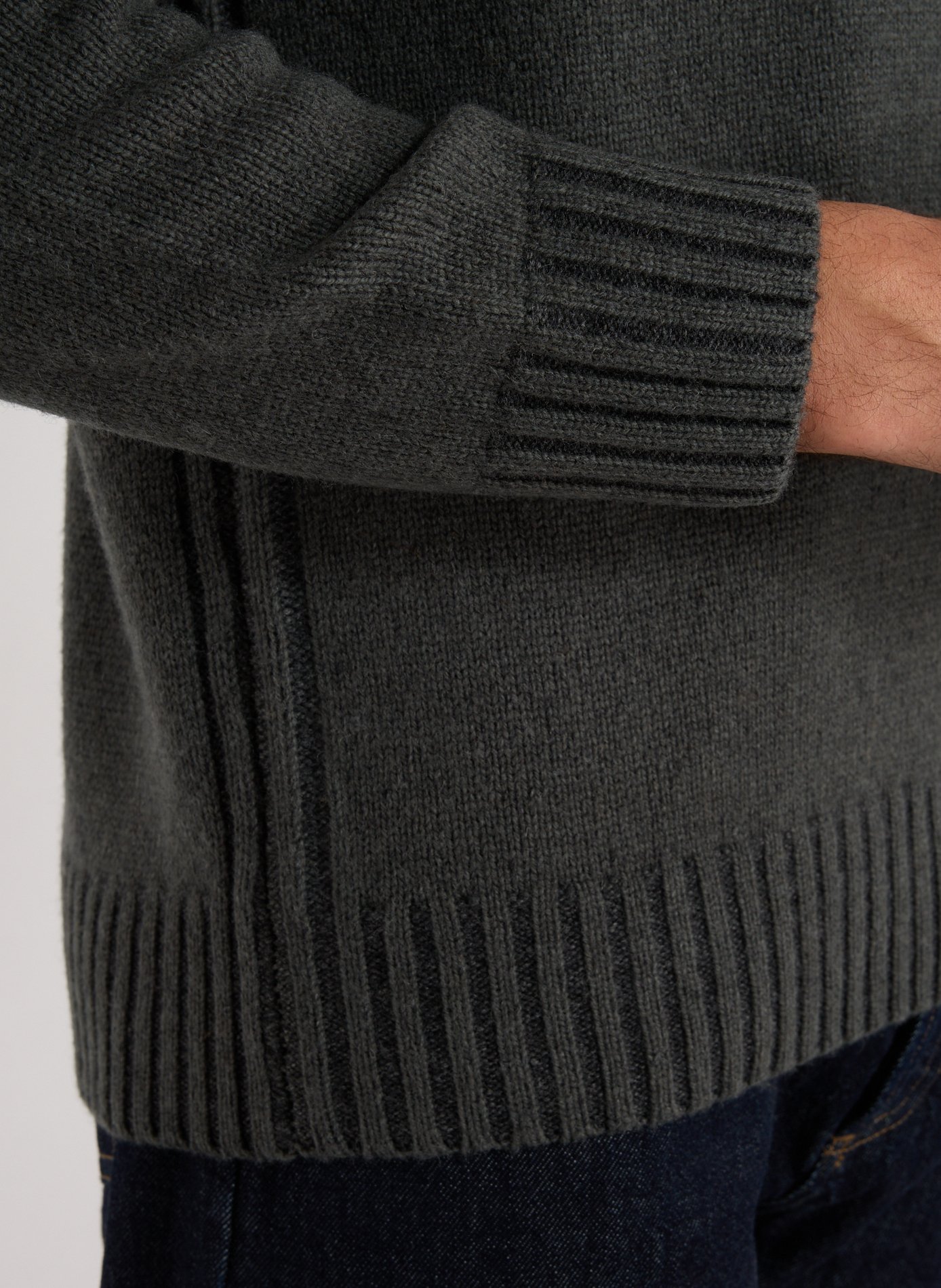 Pull col rond en laine mélangée AIGLE Gris