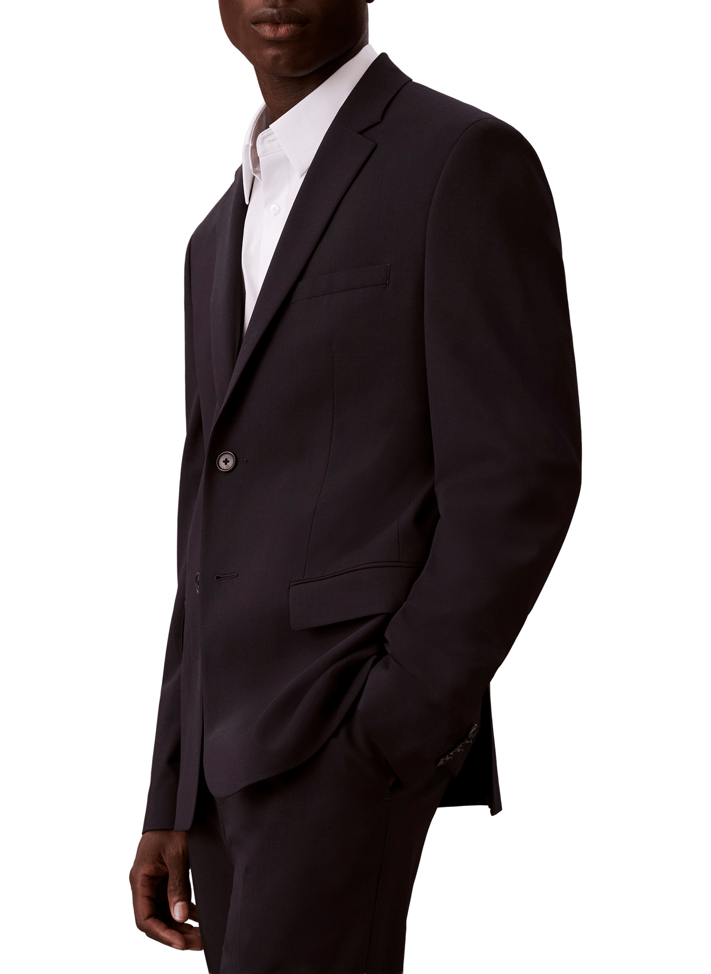 Straight wool blend suit CALVIN KLEIN Blue