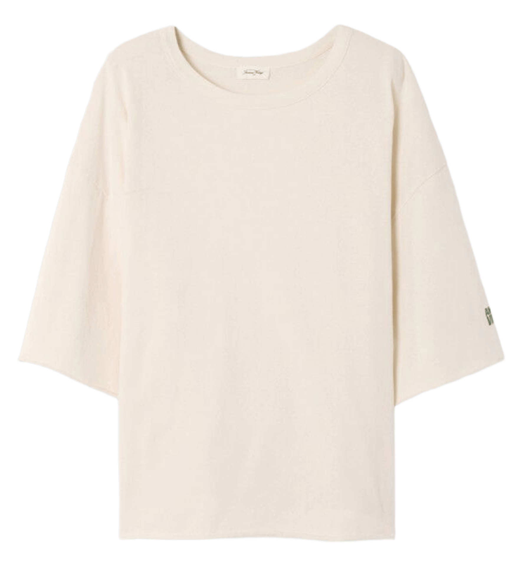 Tee-shirt oversize col rond en coton ykobow AMERICAN VINTAGE Beige