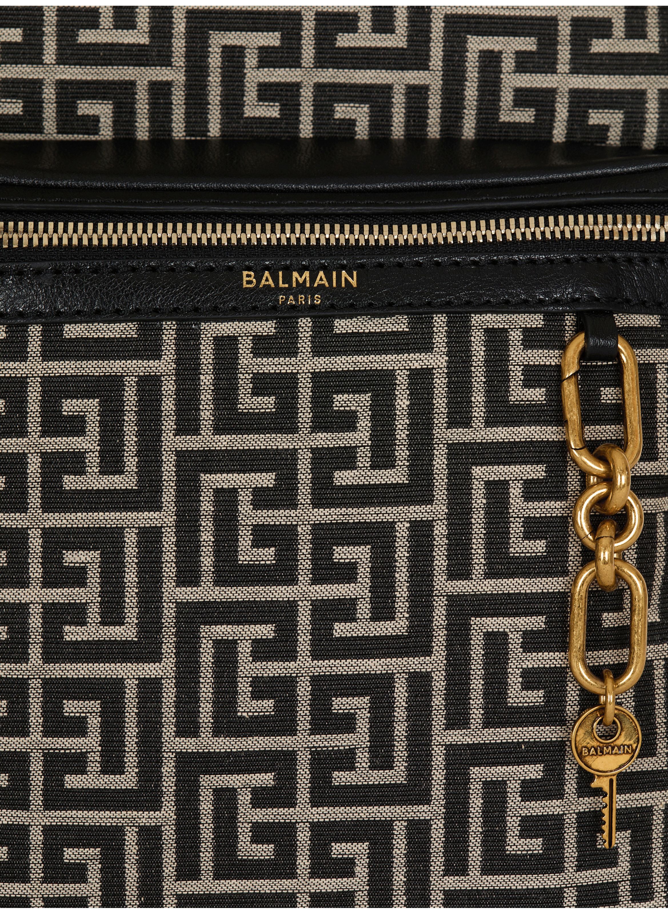 Sac à dos pulse en jacquard monogramme BALMAIN Noir