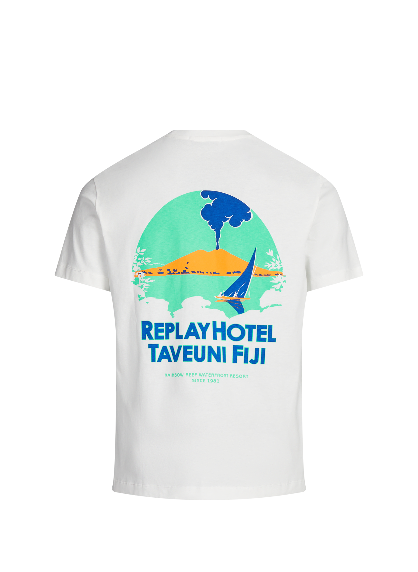 Cotton round-neck T-shirt REPLAY White