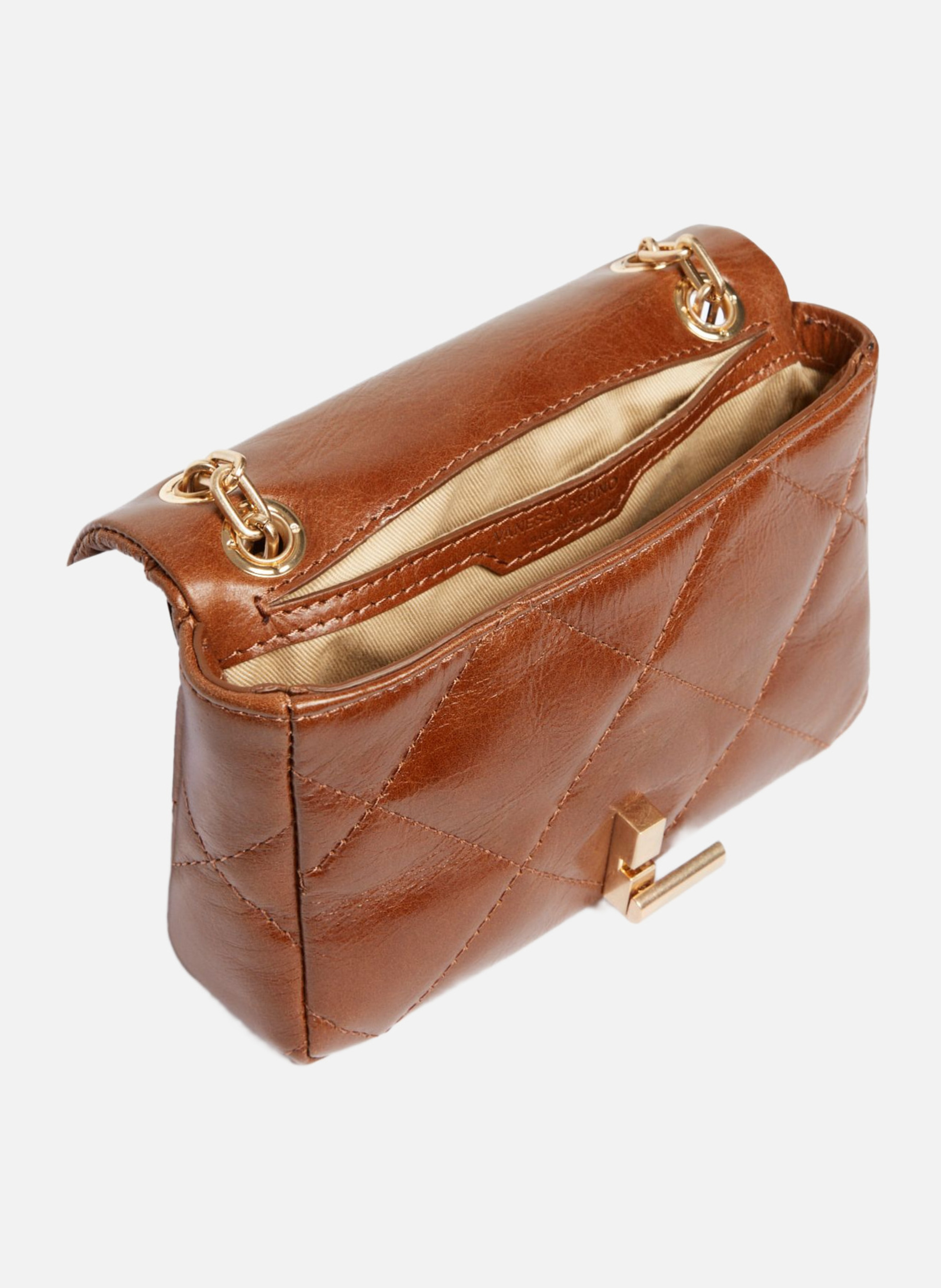 Petit sac moon en cuir VANESSA BRUNO Marron
