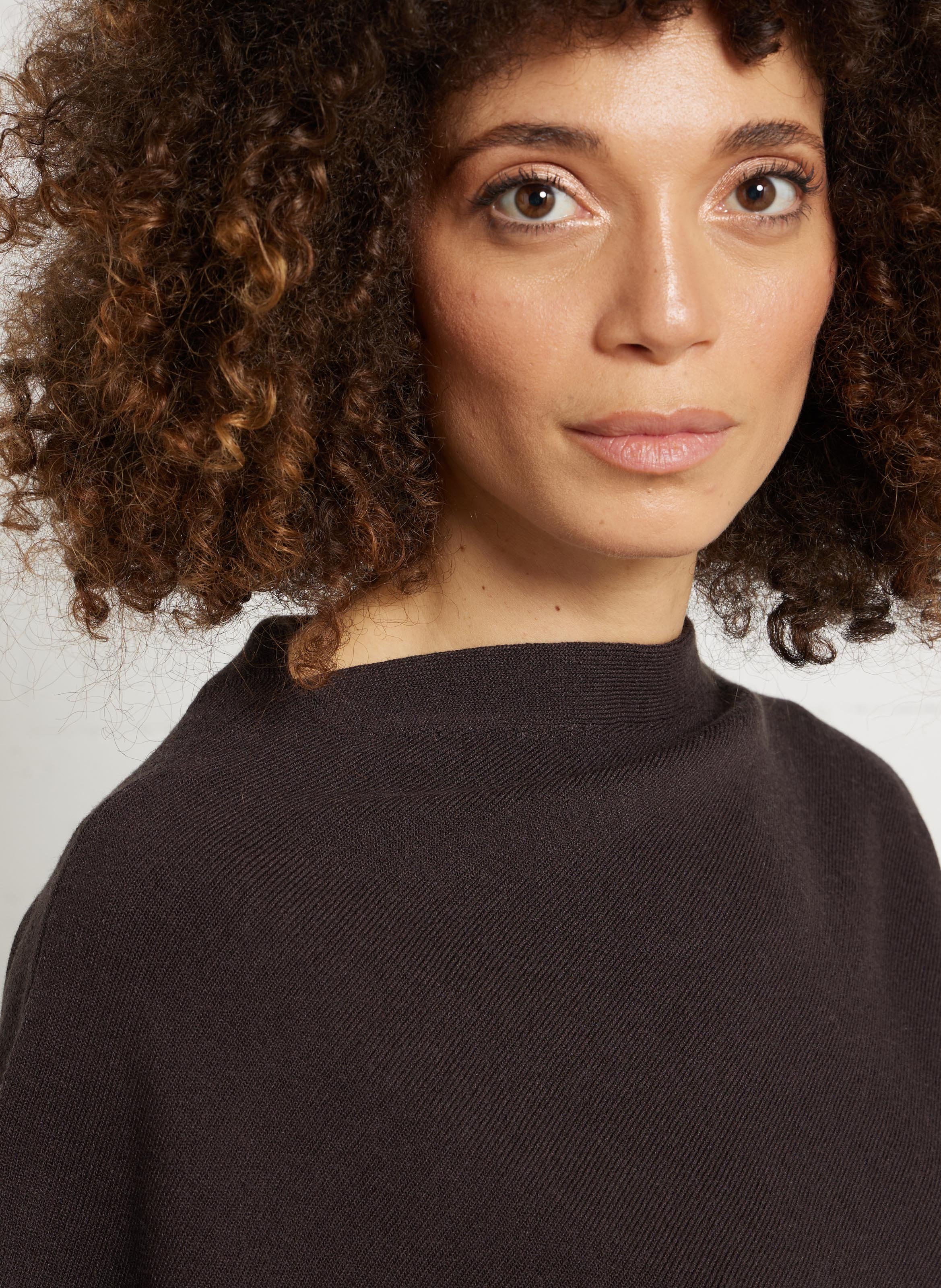 Robe col rond en coton bio mélangé divine SOEUR Gris