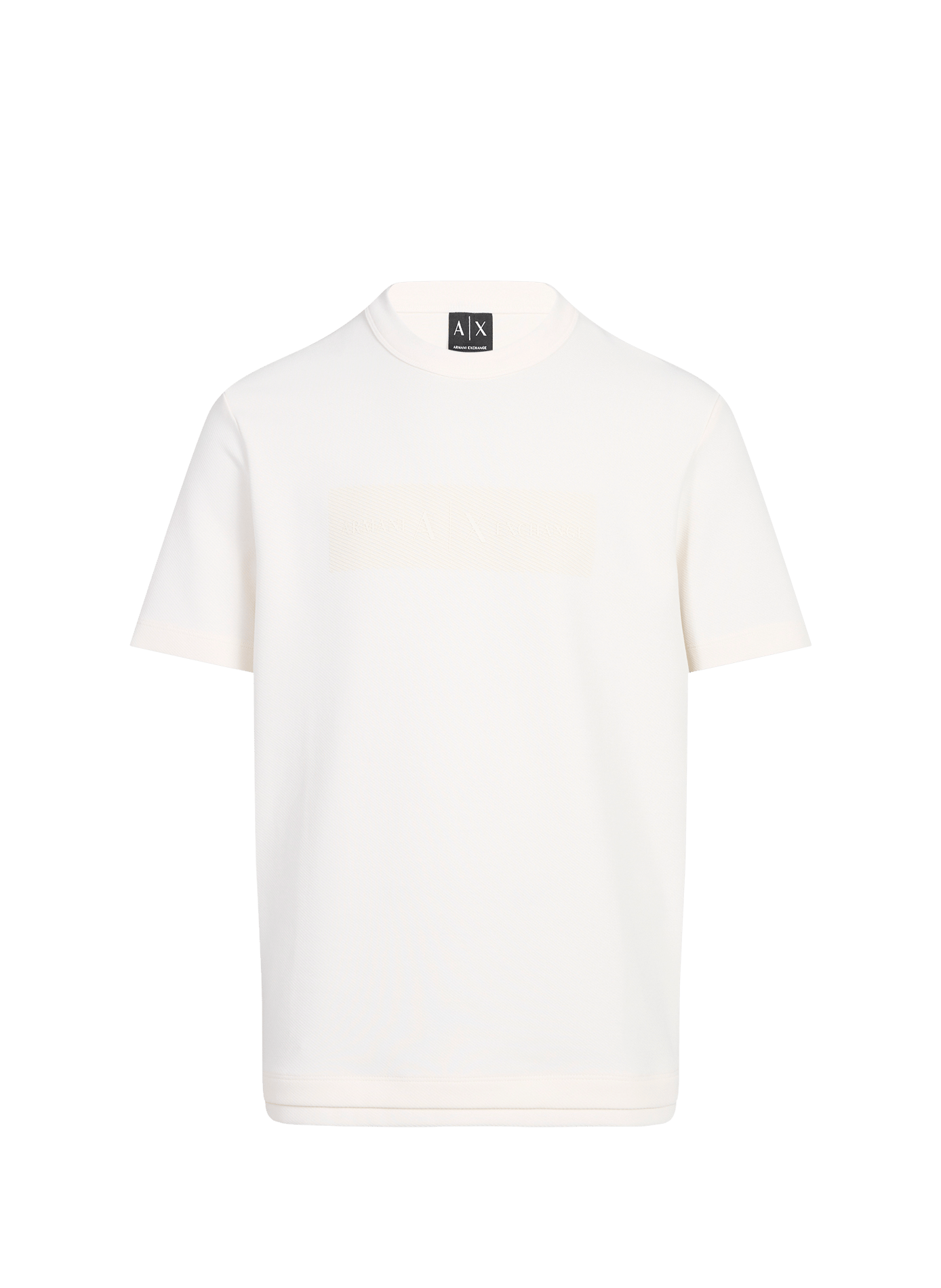 Maglietta girocollo in cotone ARMANI EXCHANGE Beige