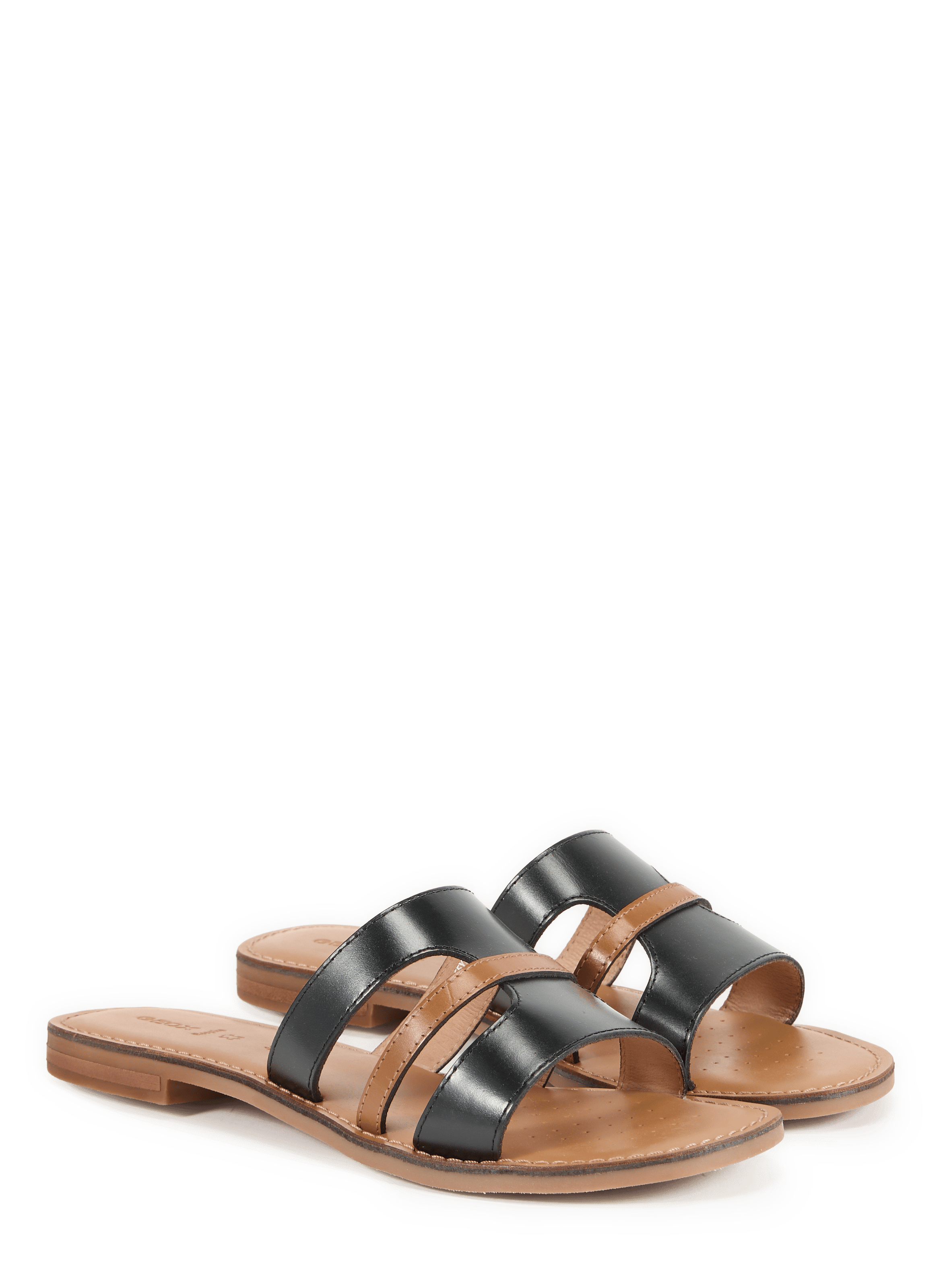 Mules plates Maddalusia C en cuir  GEOX Noir