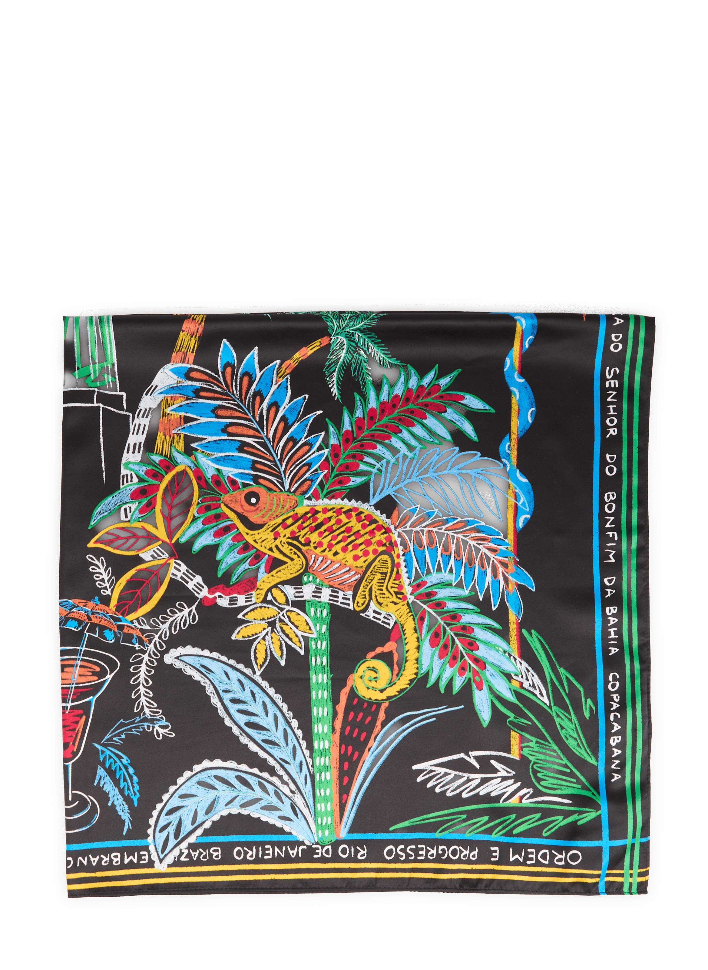 Printed Bahia scarf WILD Black