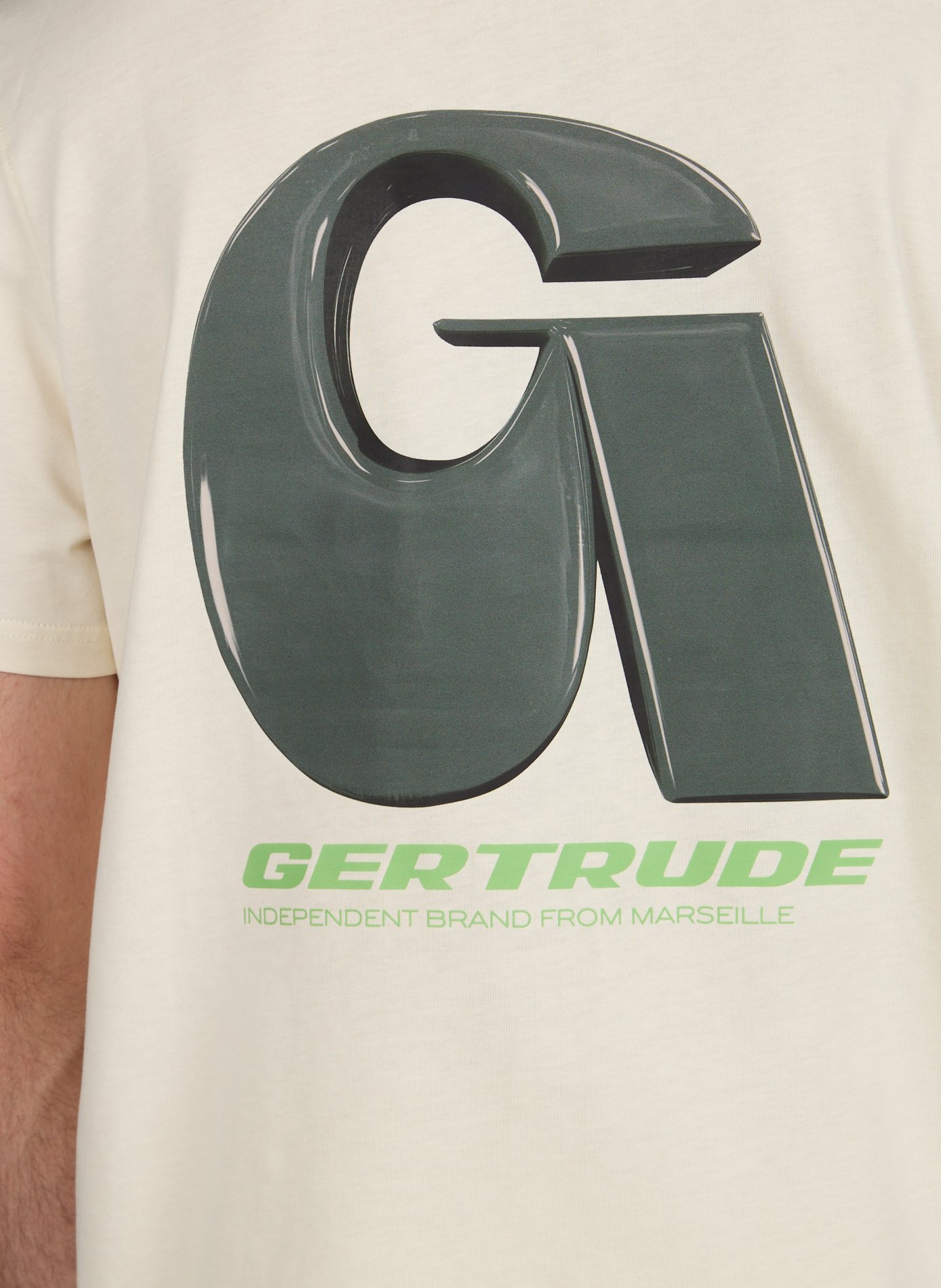 T-shirt imprimé Leonce en coton  GERTRUDE ET GASTON Beige