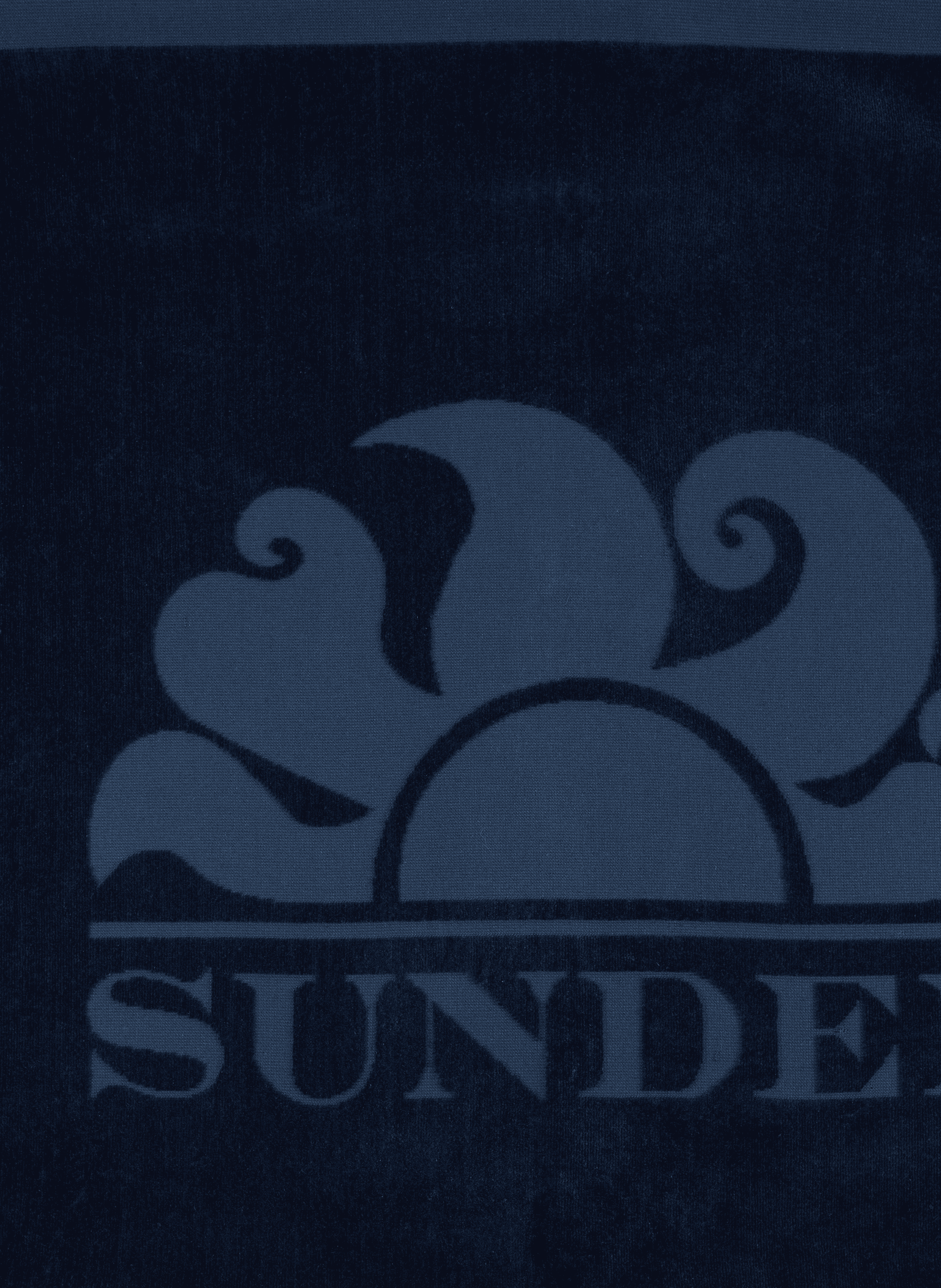 Jacquard cotton terry beach towel SUNDEK Blue