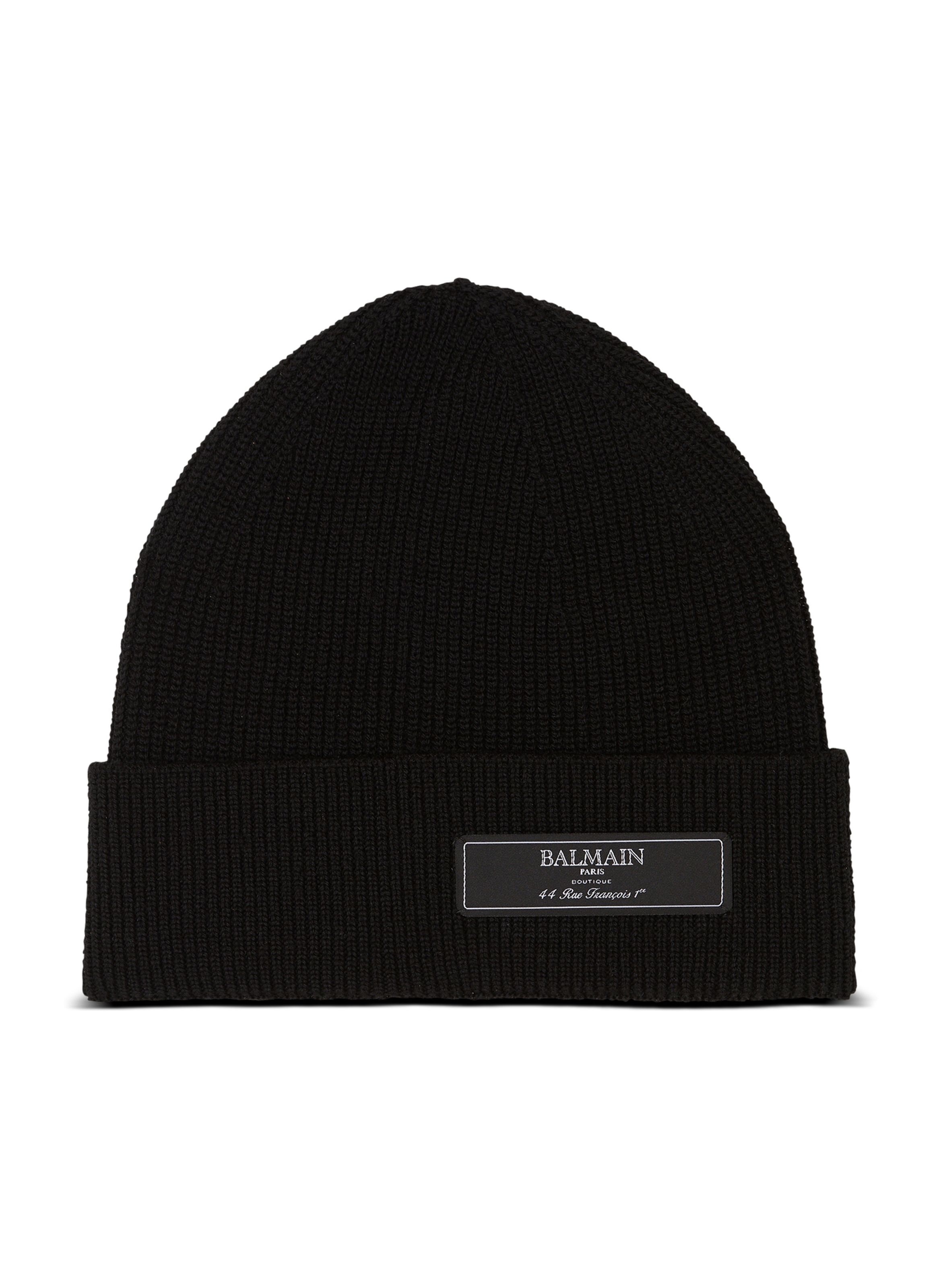 Bonnet balmain paris en laine BALMAIN Noir